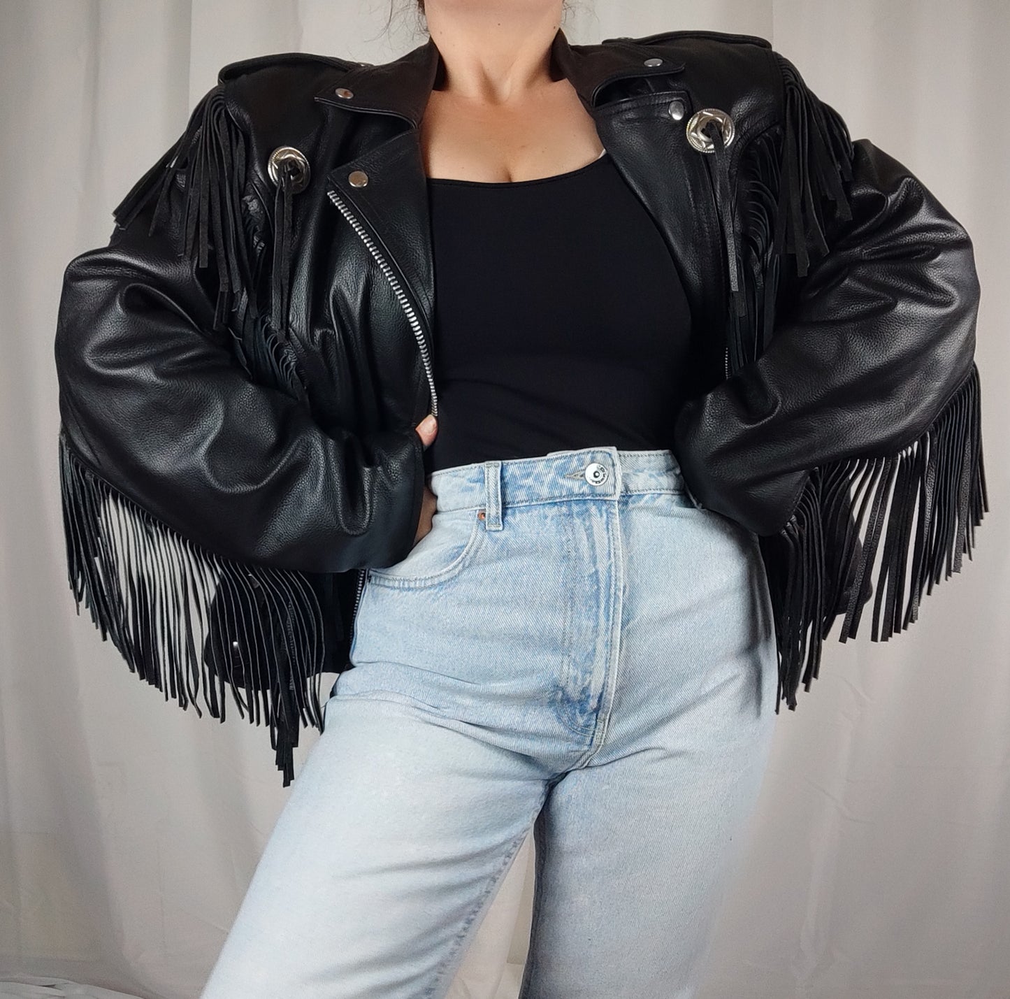 Fringe biker jacket - L/XL