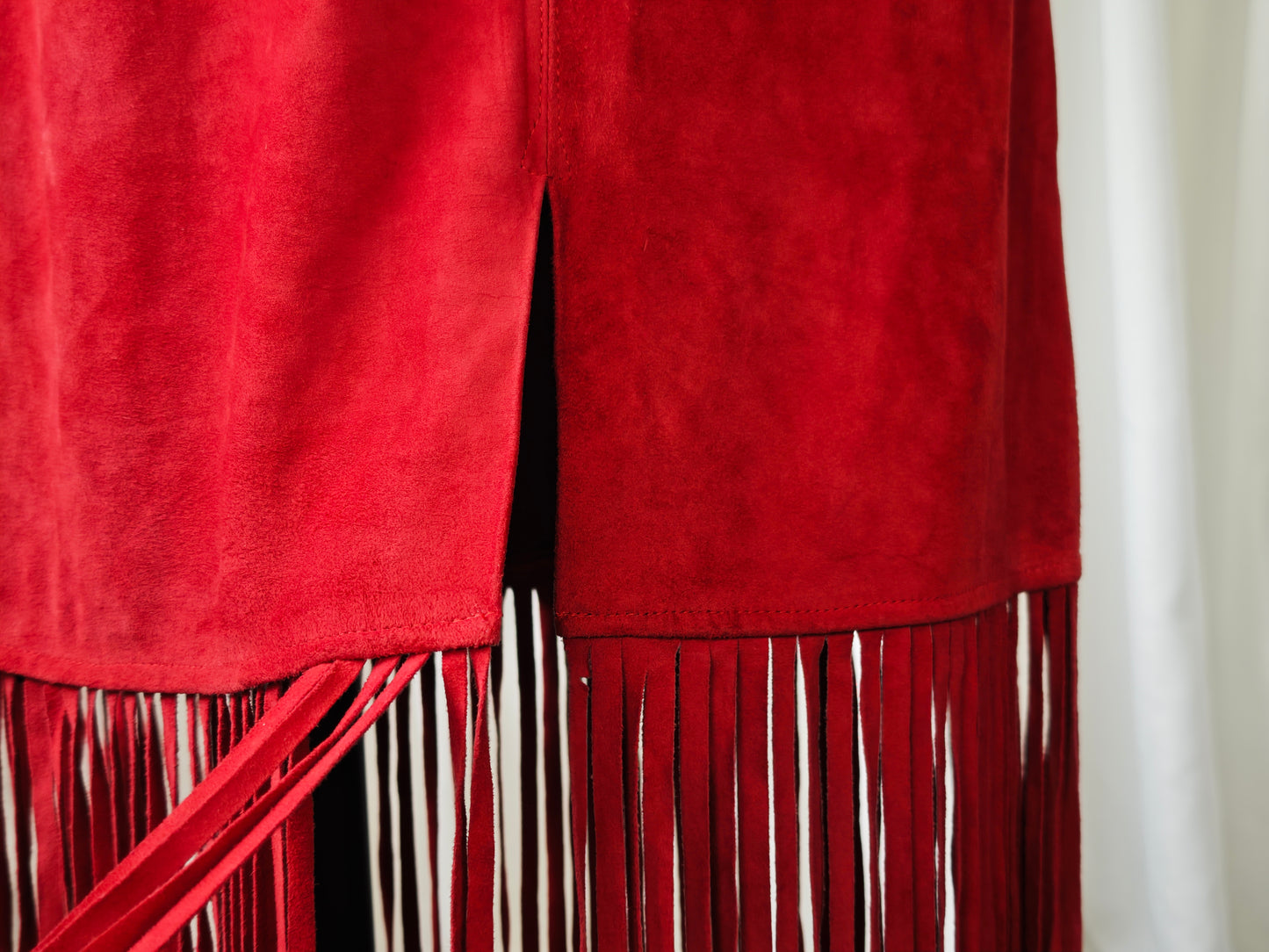 Suède fringe skirt
