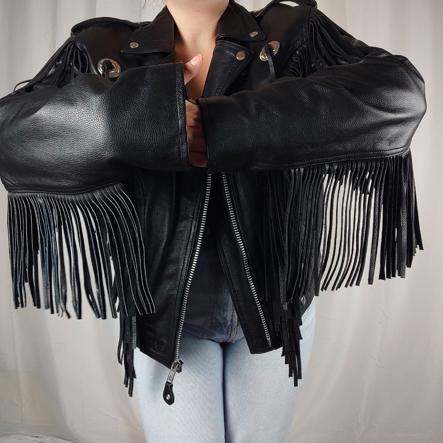 Fringe biker jacket - L/XL