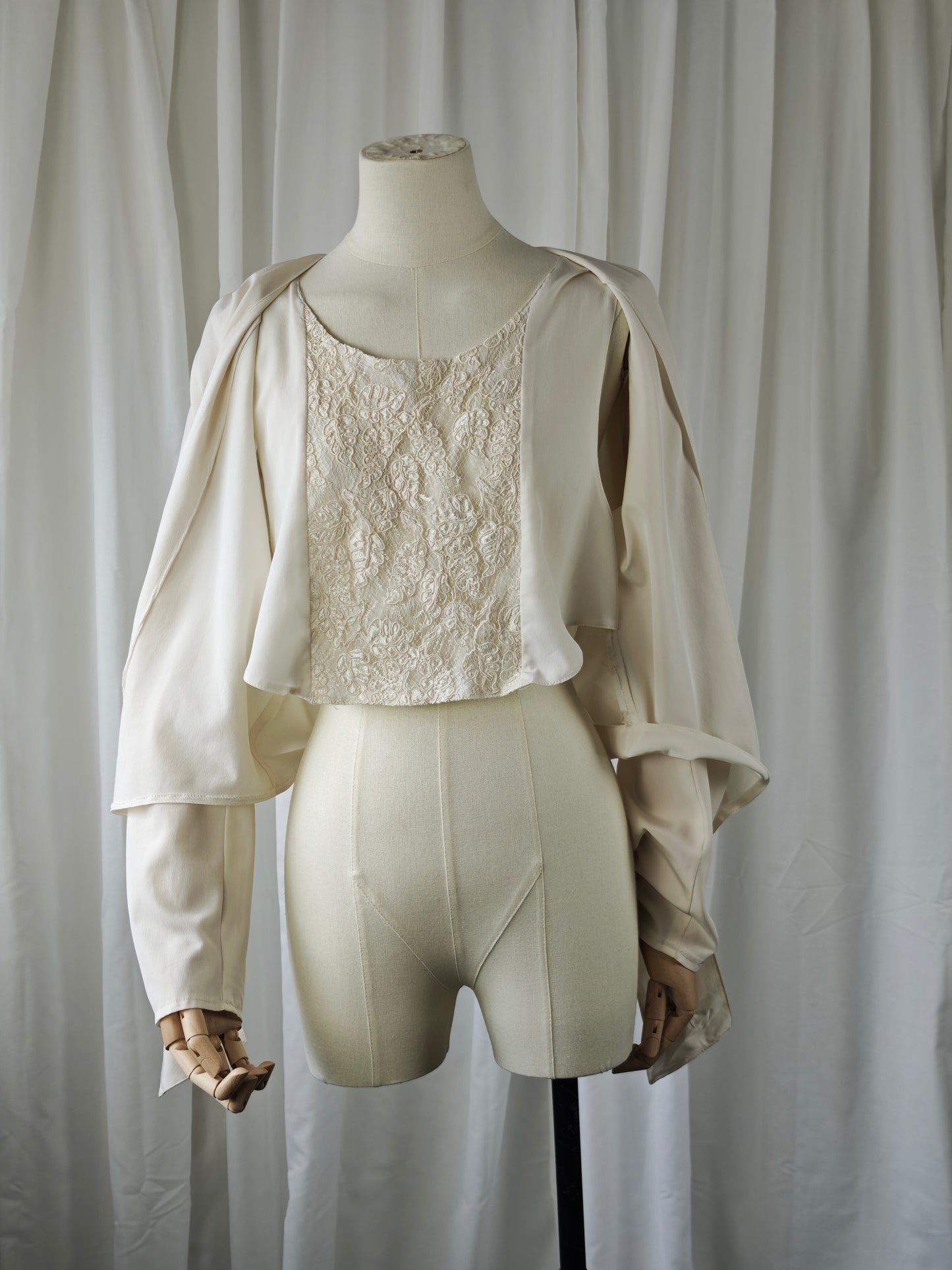 80s romantic blouse - S/L