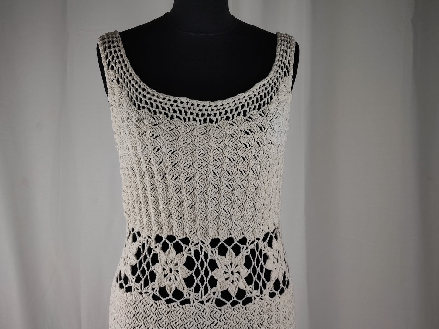 70's crochet dress - S/M