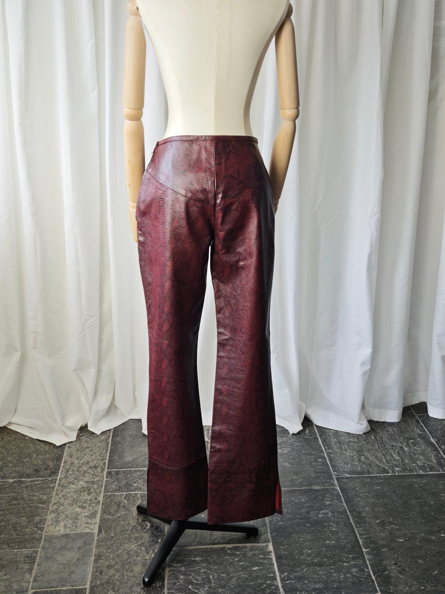 Python leather trousers - S/M