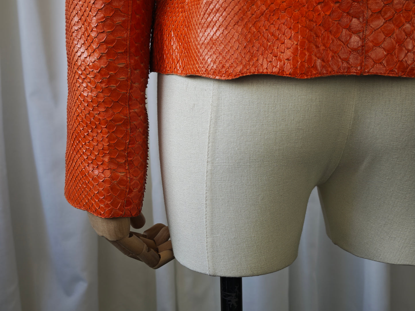 Genuine python leather jacket