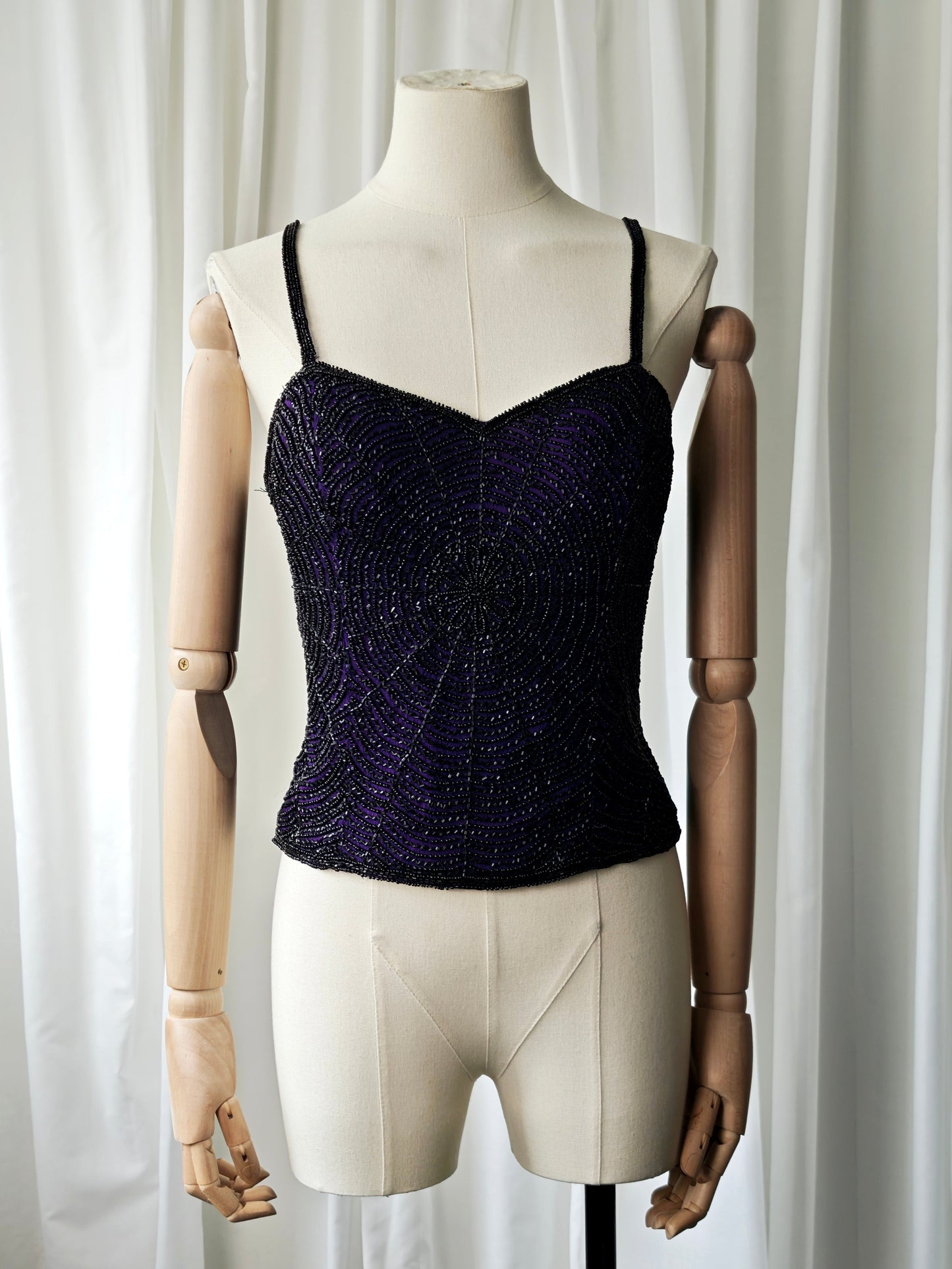 Silk beaded top
