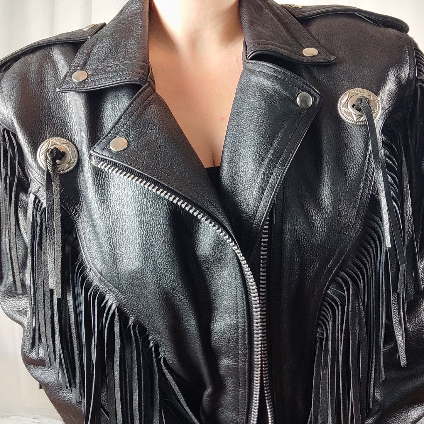 Fringe biker jacket - L/XL