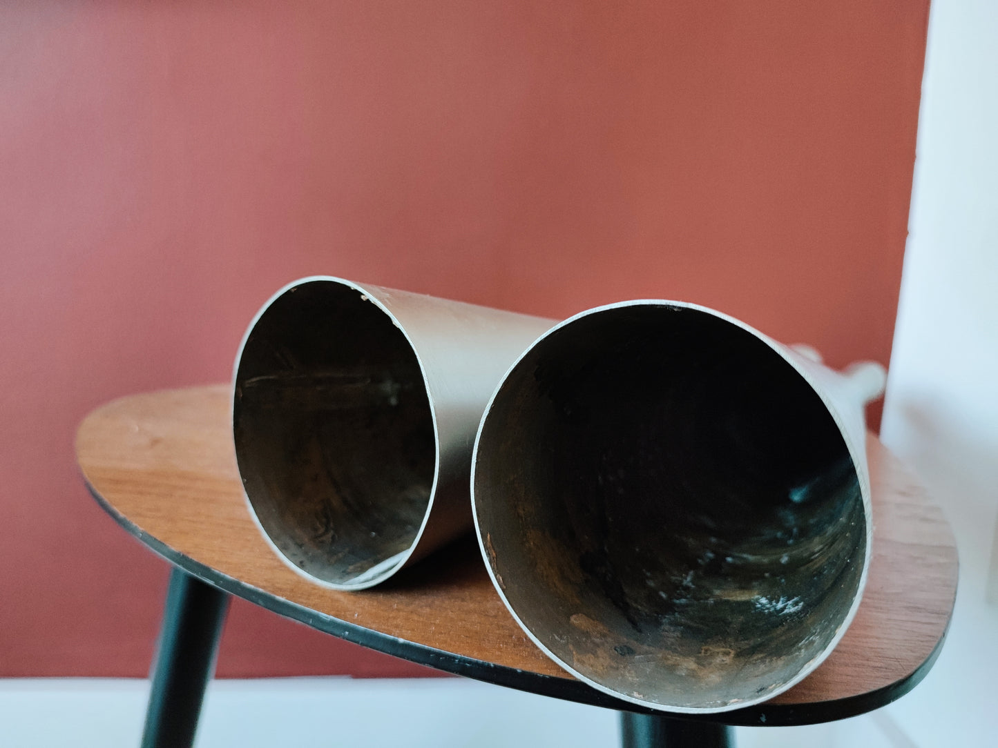 Chrome candle holders