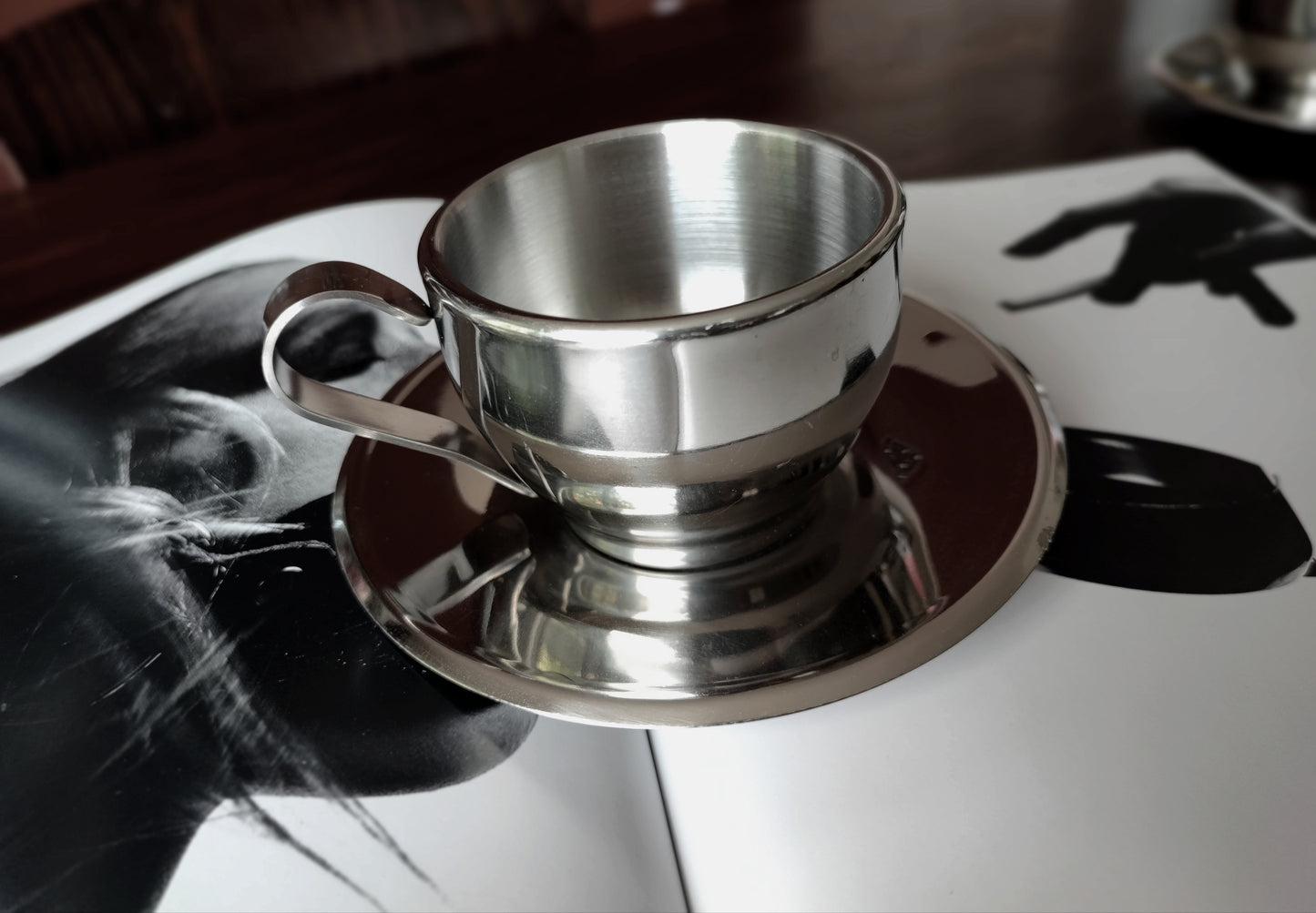 Chrome coffee cups