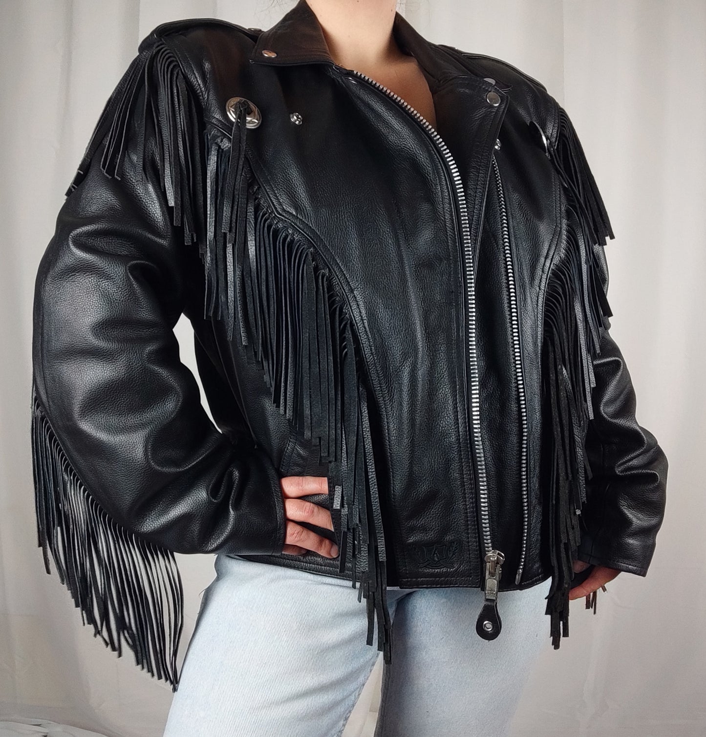 Fringe biker jacket - L/XL