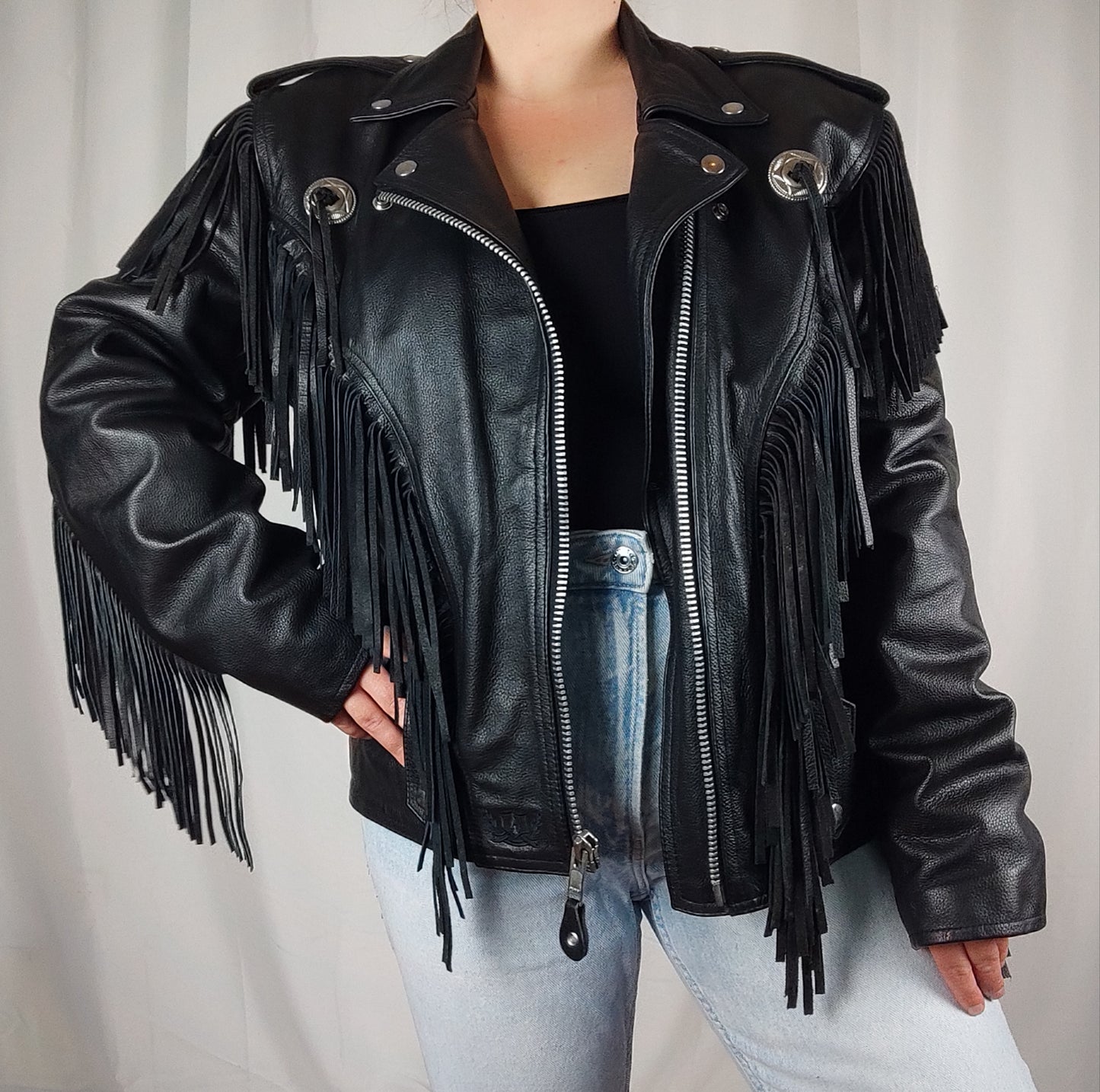 Fringe biker jacket - L/XL