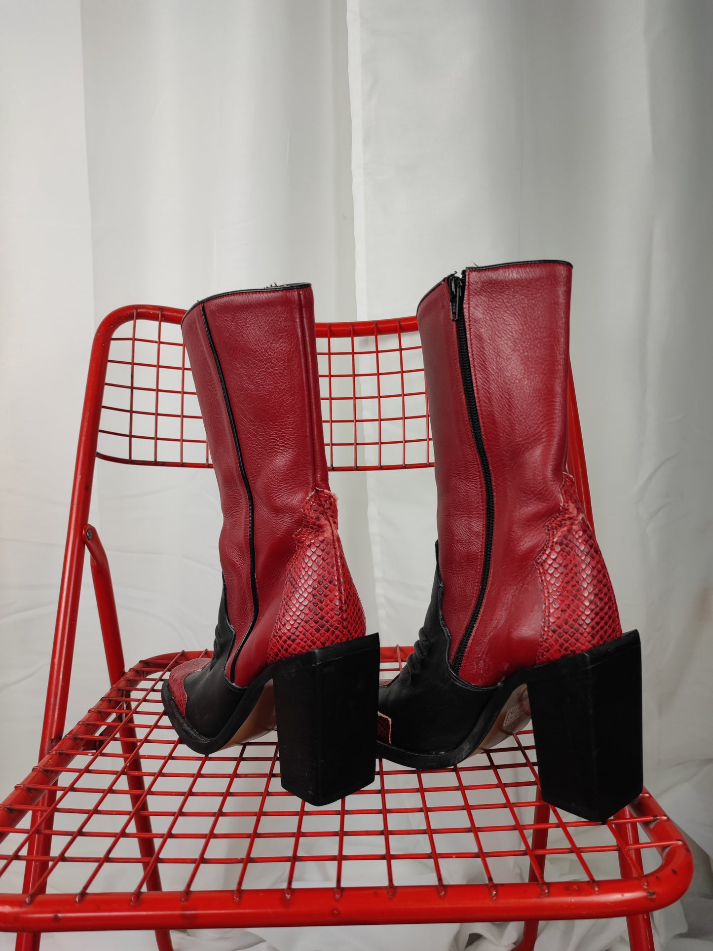 Burgundy boots - 36