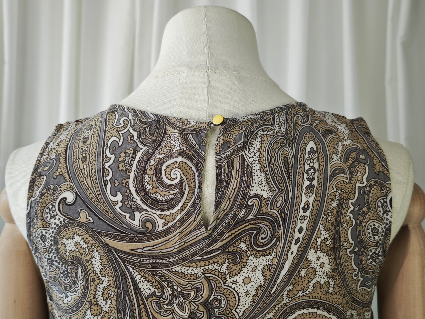 Silk paisley print top - petit