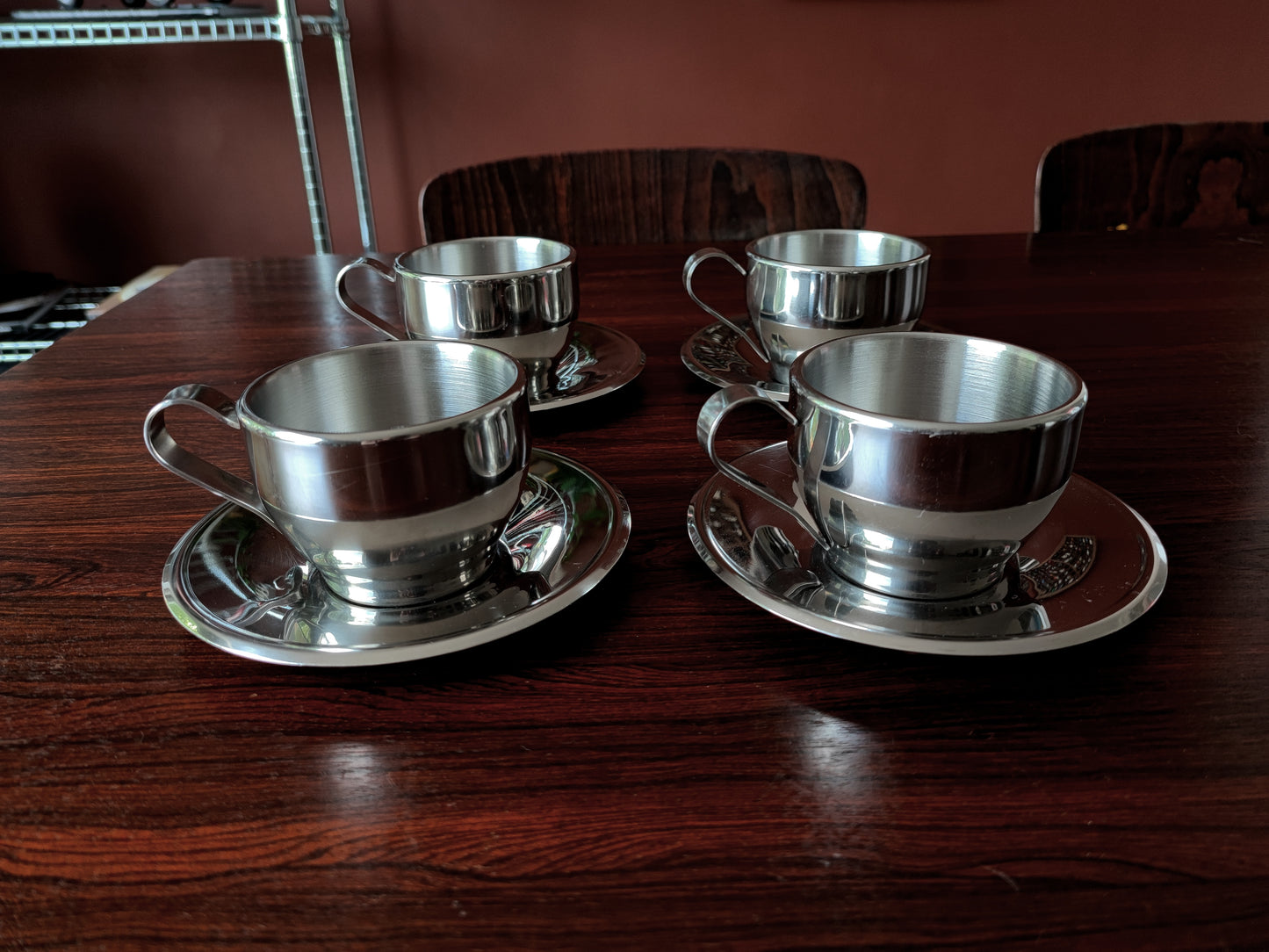 Chrome coffee cups
