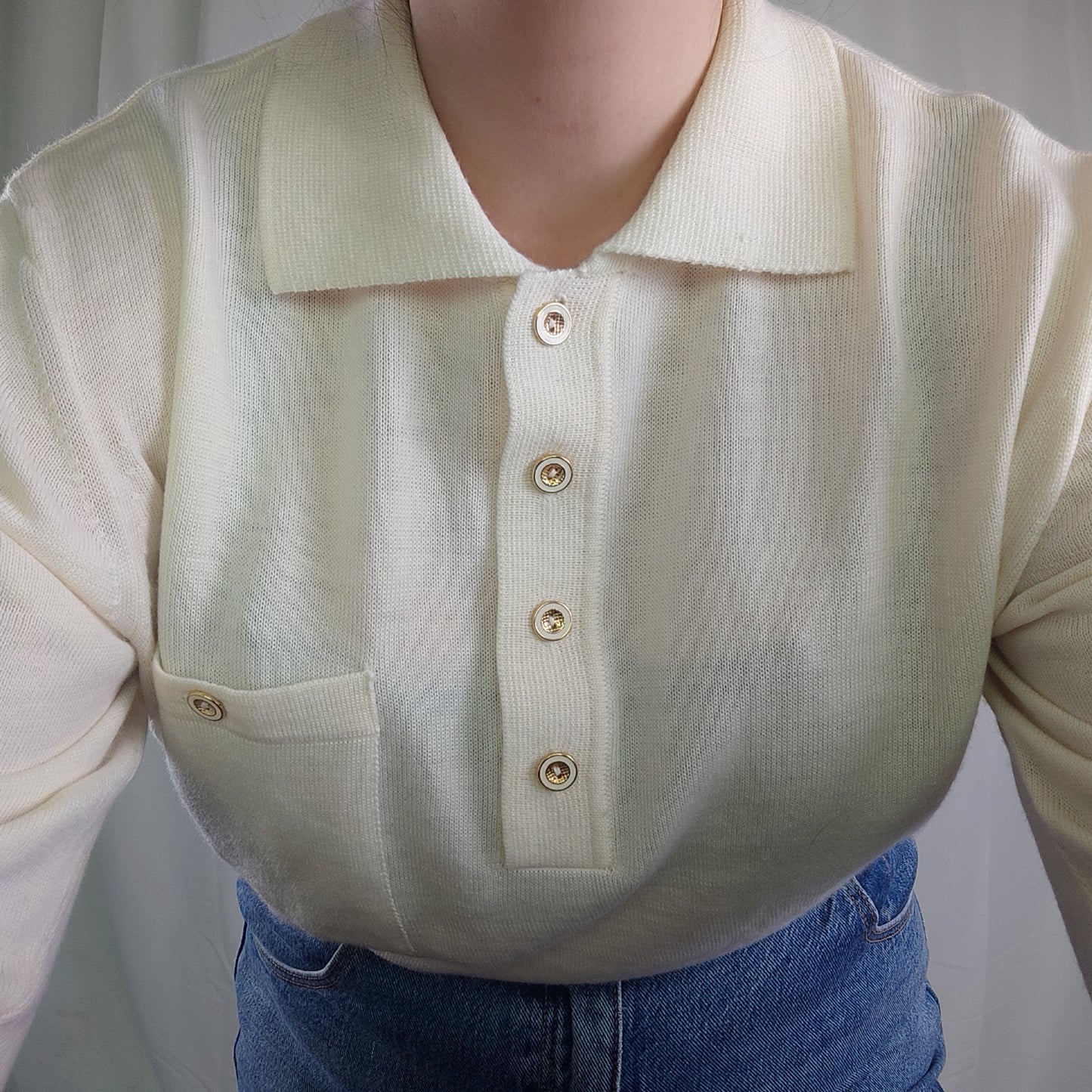 Merino polo sweater - L/XL