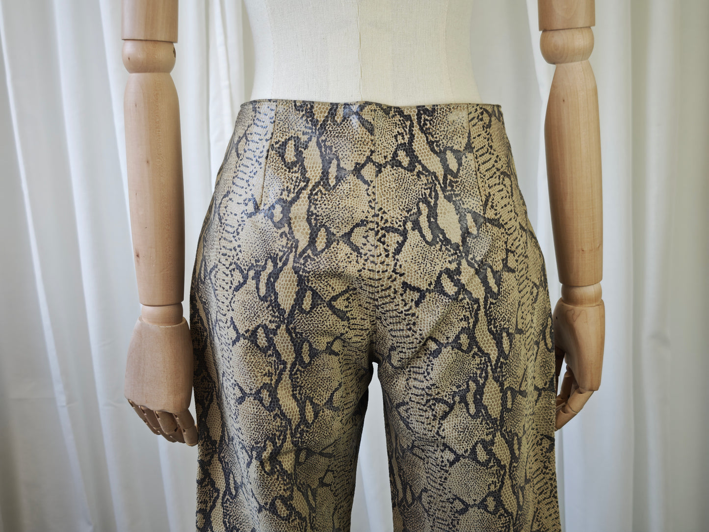 Leather snake print suit