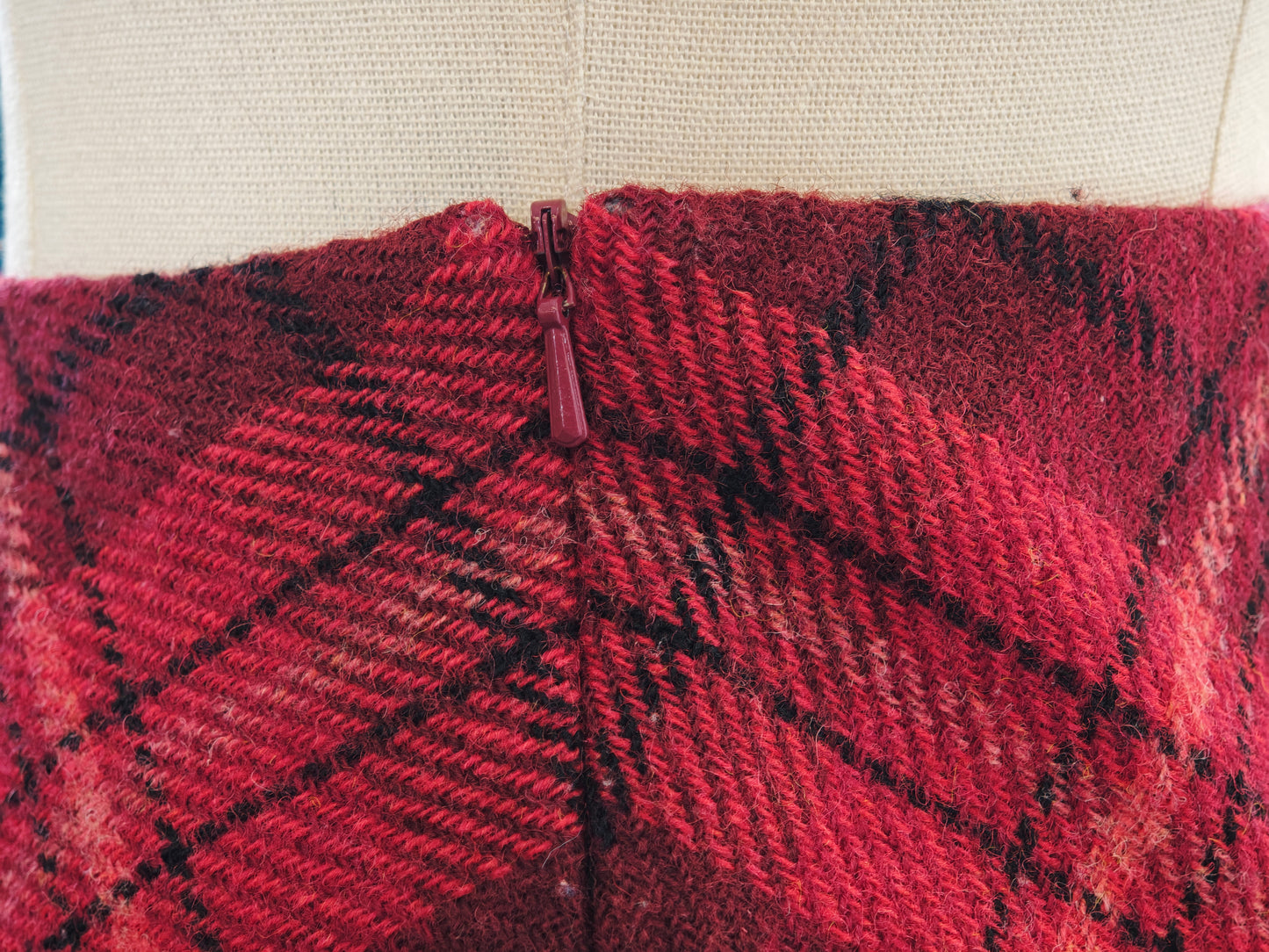 Wool checked skirt - S/M