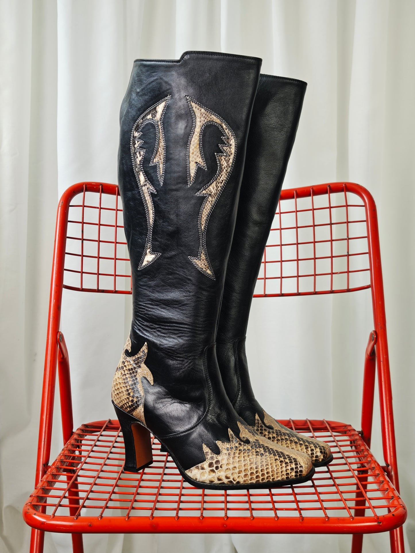Knee high western boots - 37.5