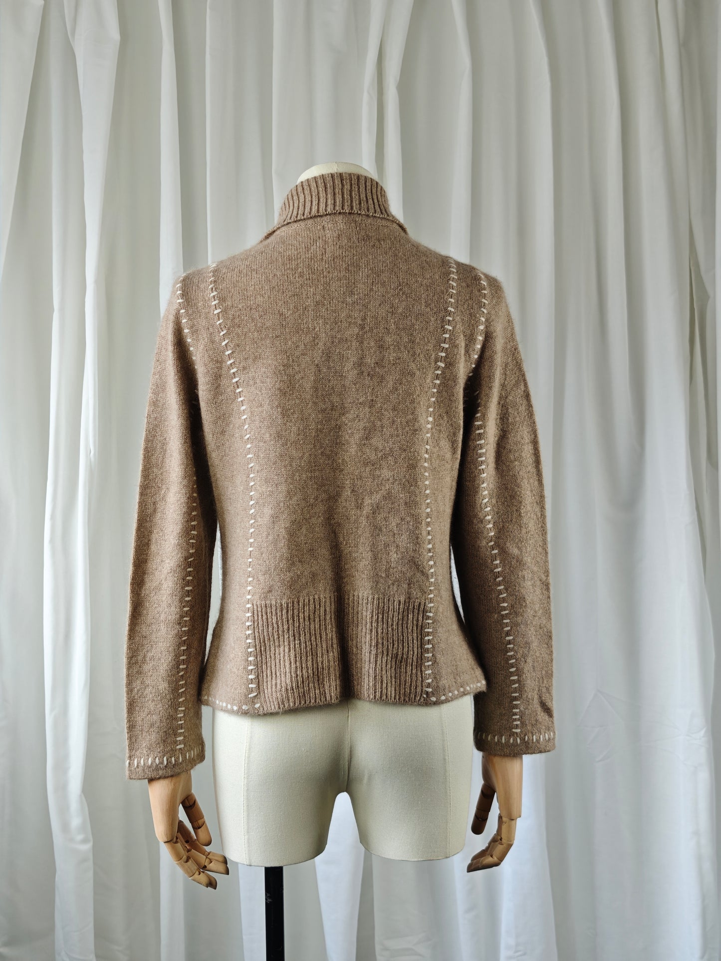 Cashmere zip-vest - M