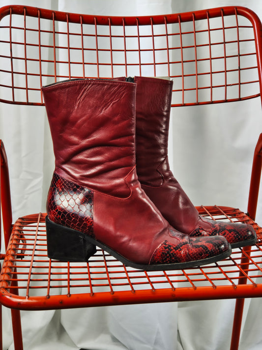 90s snake boots - 37