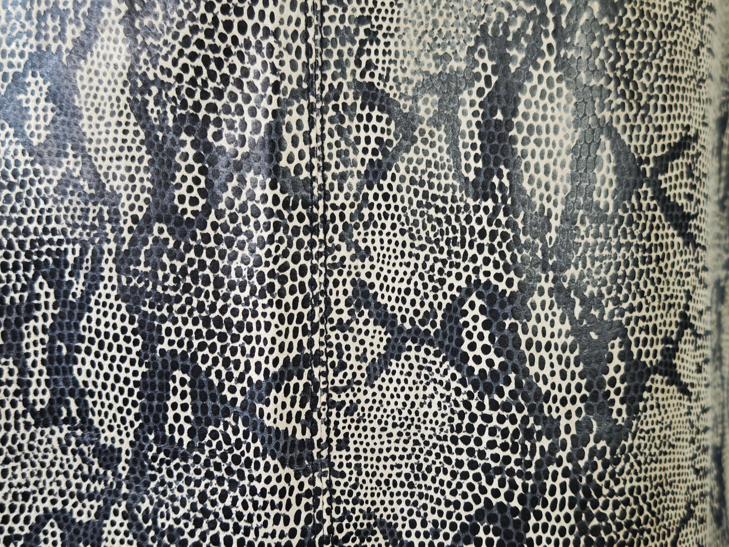 Leather snake print skirt
