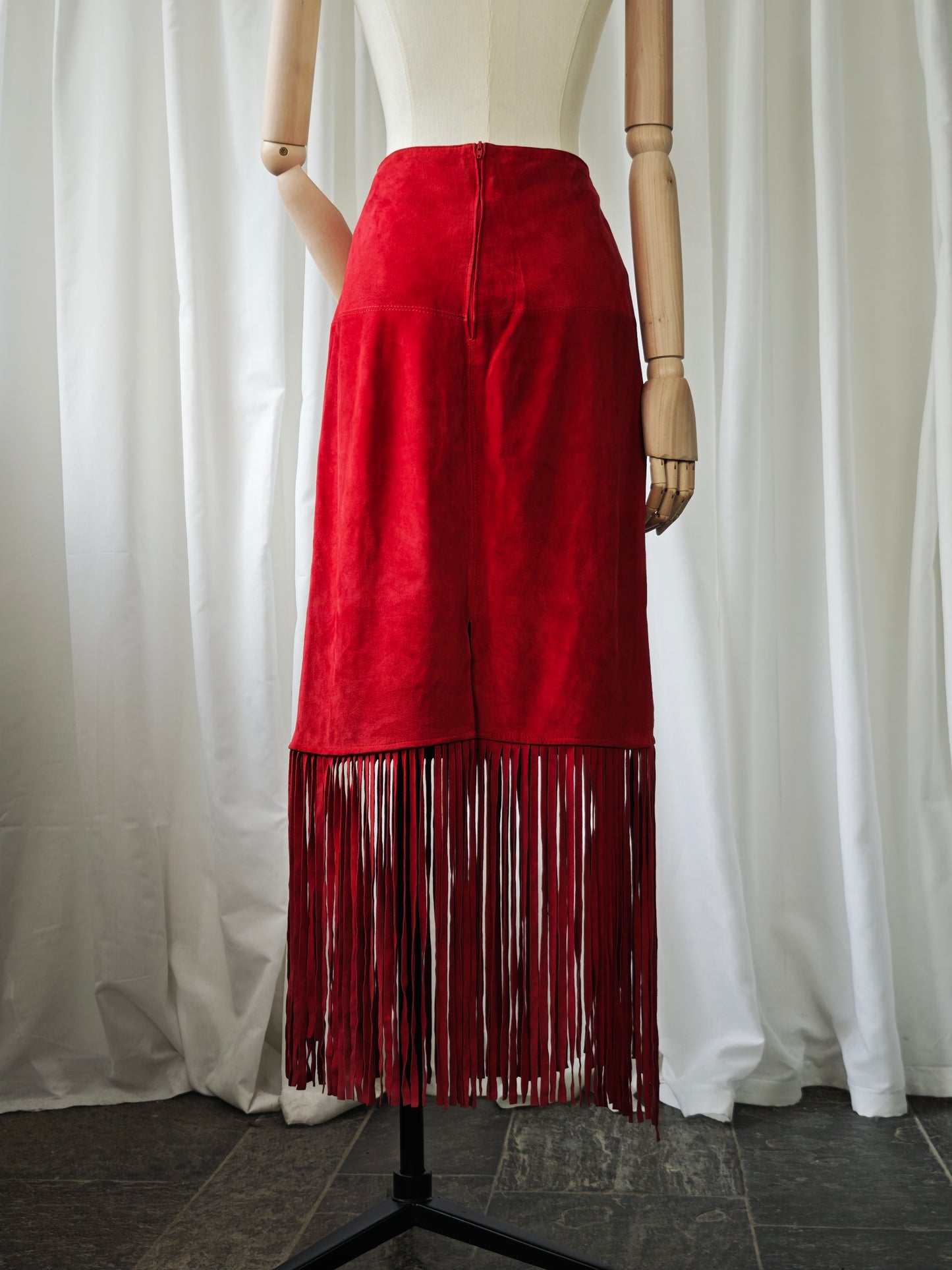 Suède fringe skirt