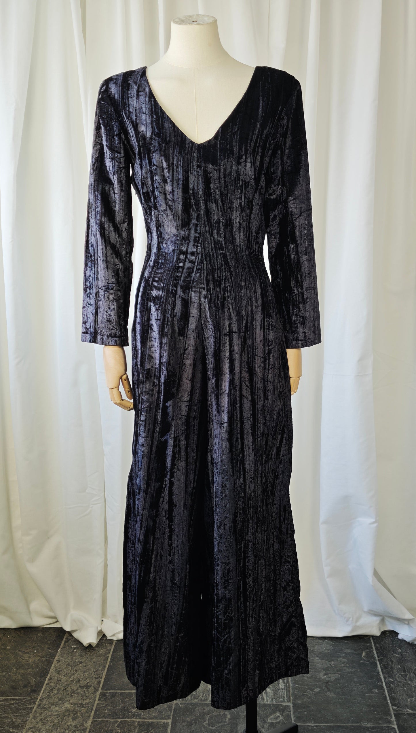 1970's velvet jumpsuit - 34/36 (petit)