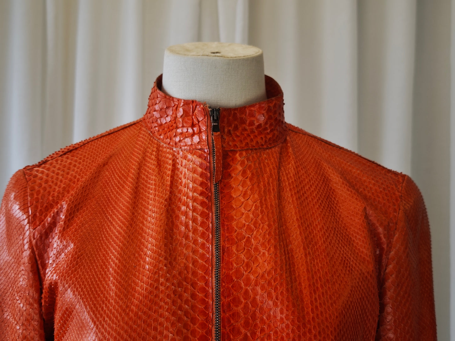Genuine python leather jacket