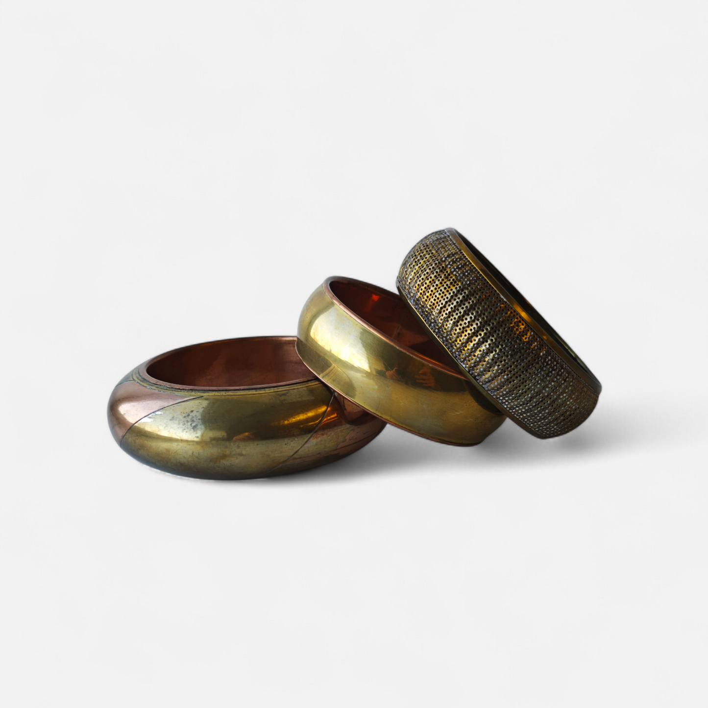 Copper toned bangle set