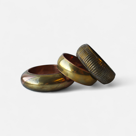 Copper toned bangle set