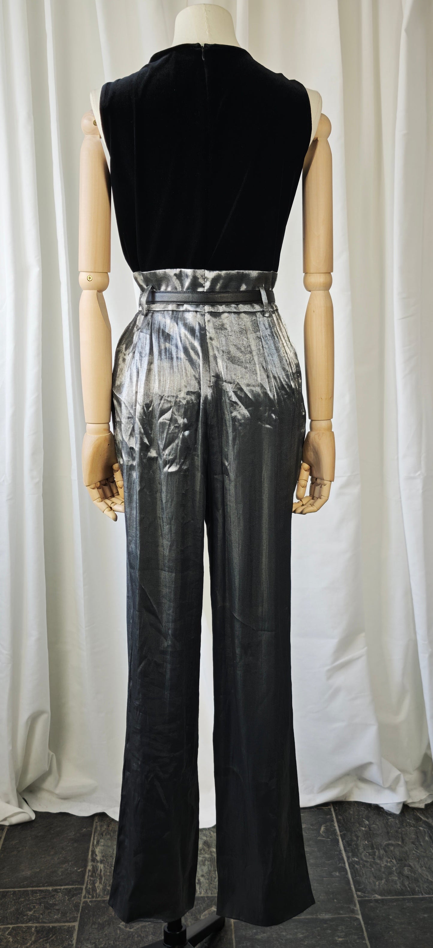 Velvet & satin jumpsuit - M/L (petite)
