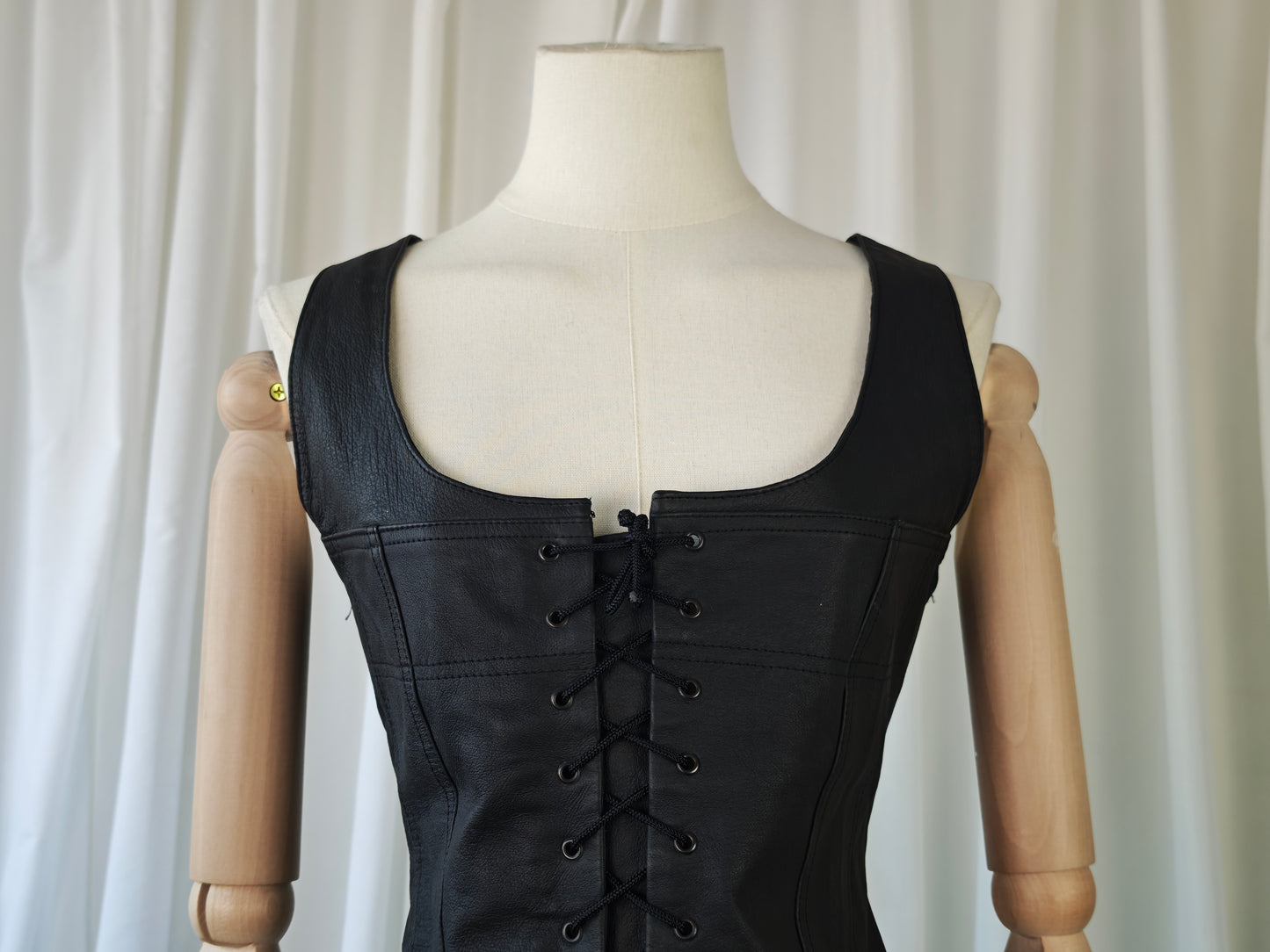 Leather corset top