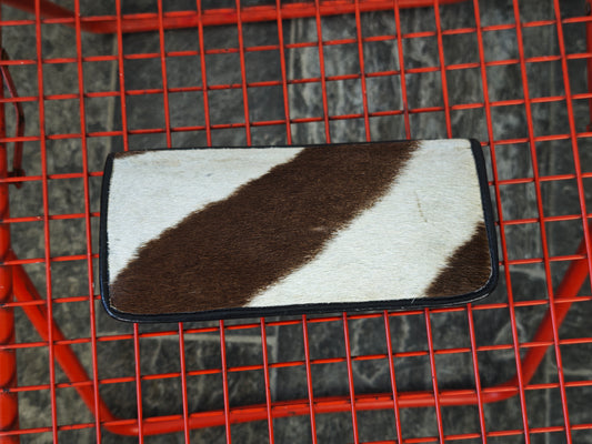 Genuine zebra hide wallet/clutch