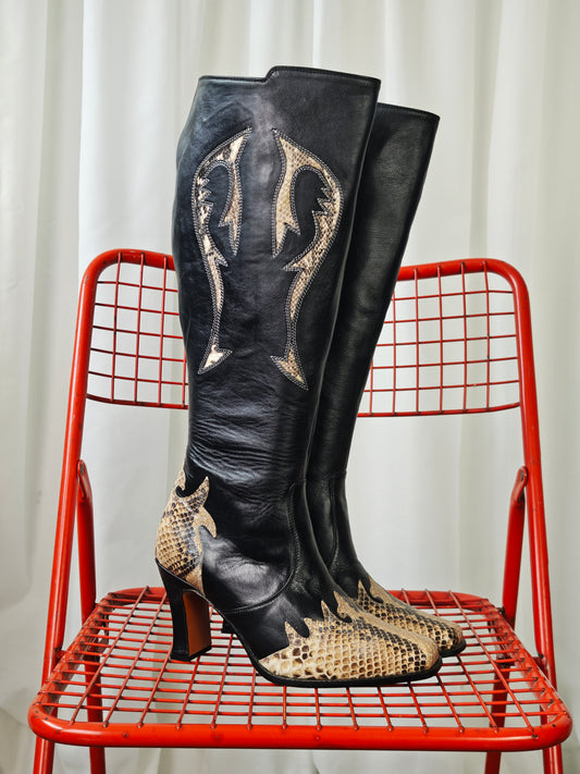Knee high western boots - 37.5