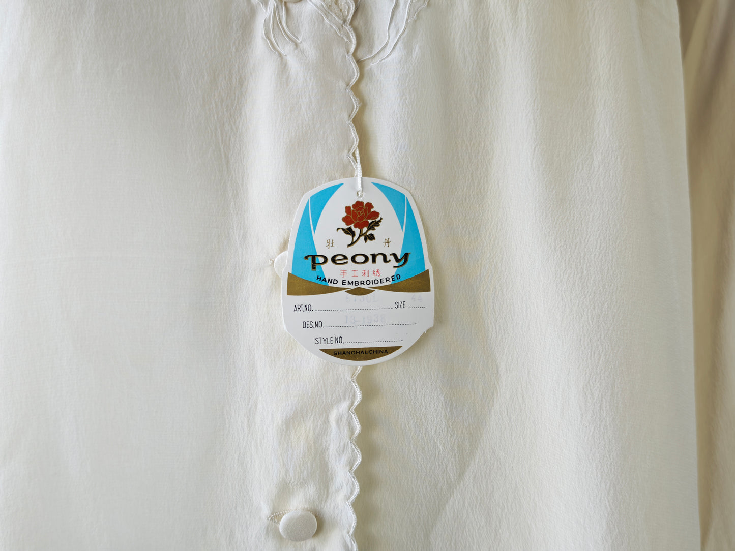 1950s silk blouse - XL