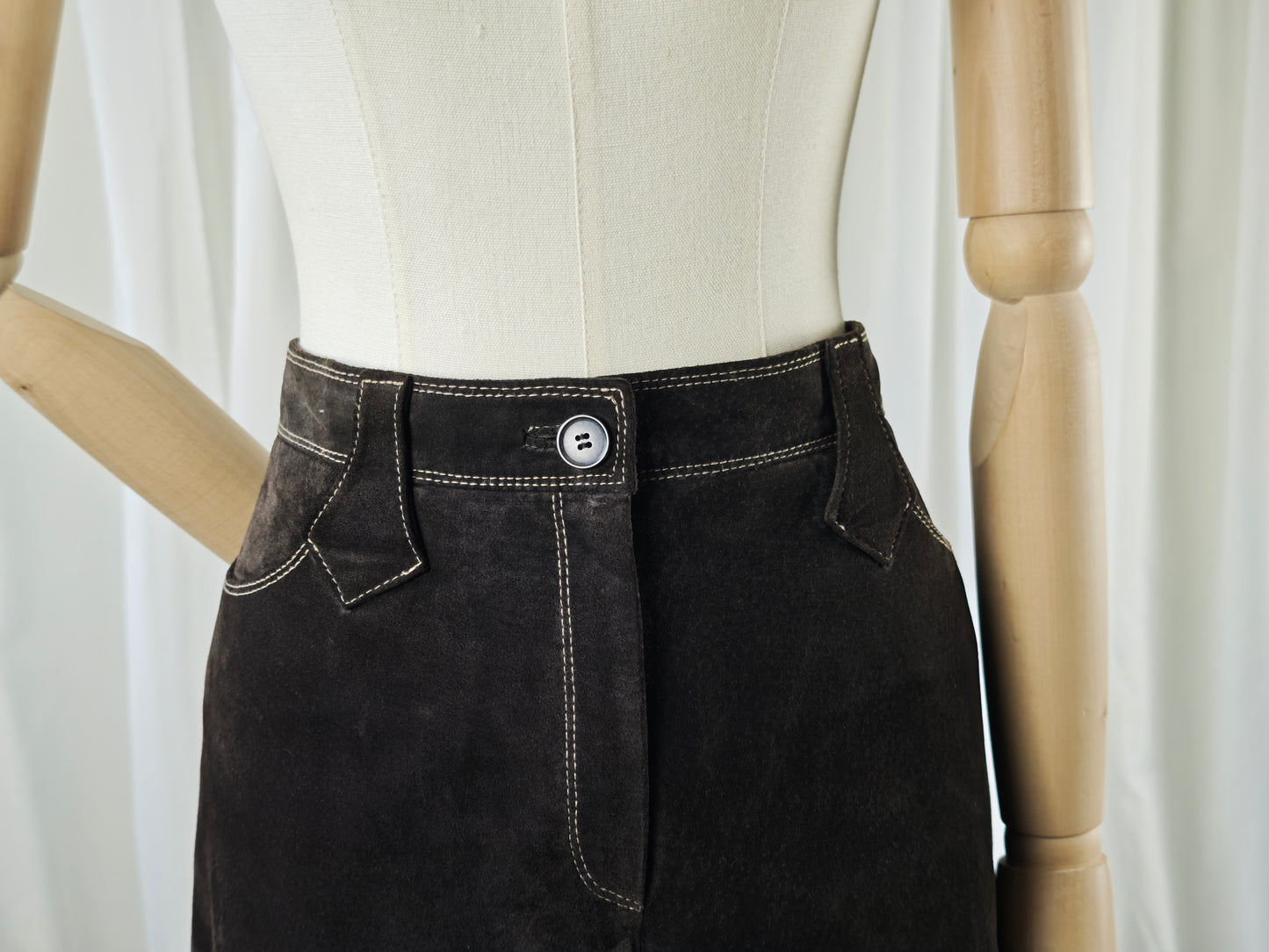 Chocolate brown suède trouser - XL/XXL