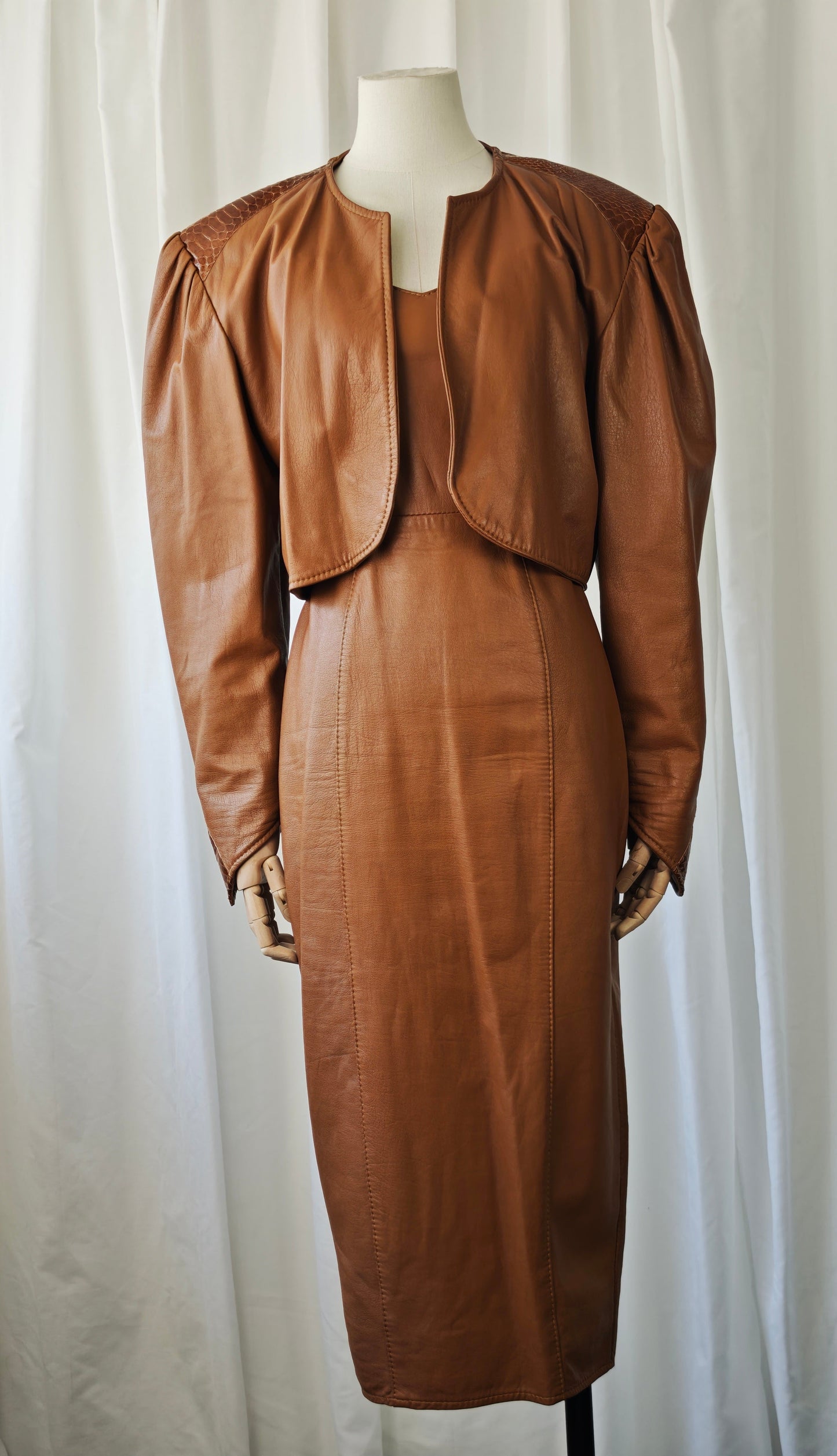 1980s leather bolero jacket