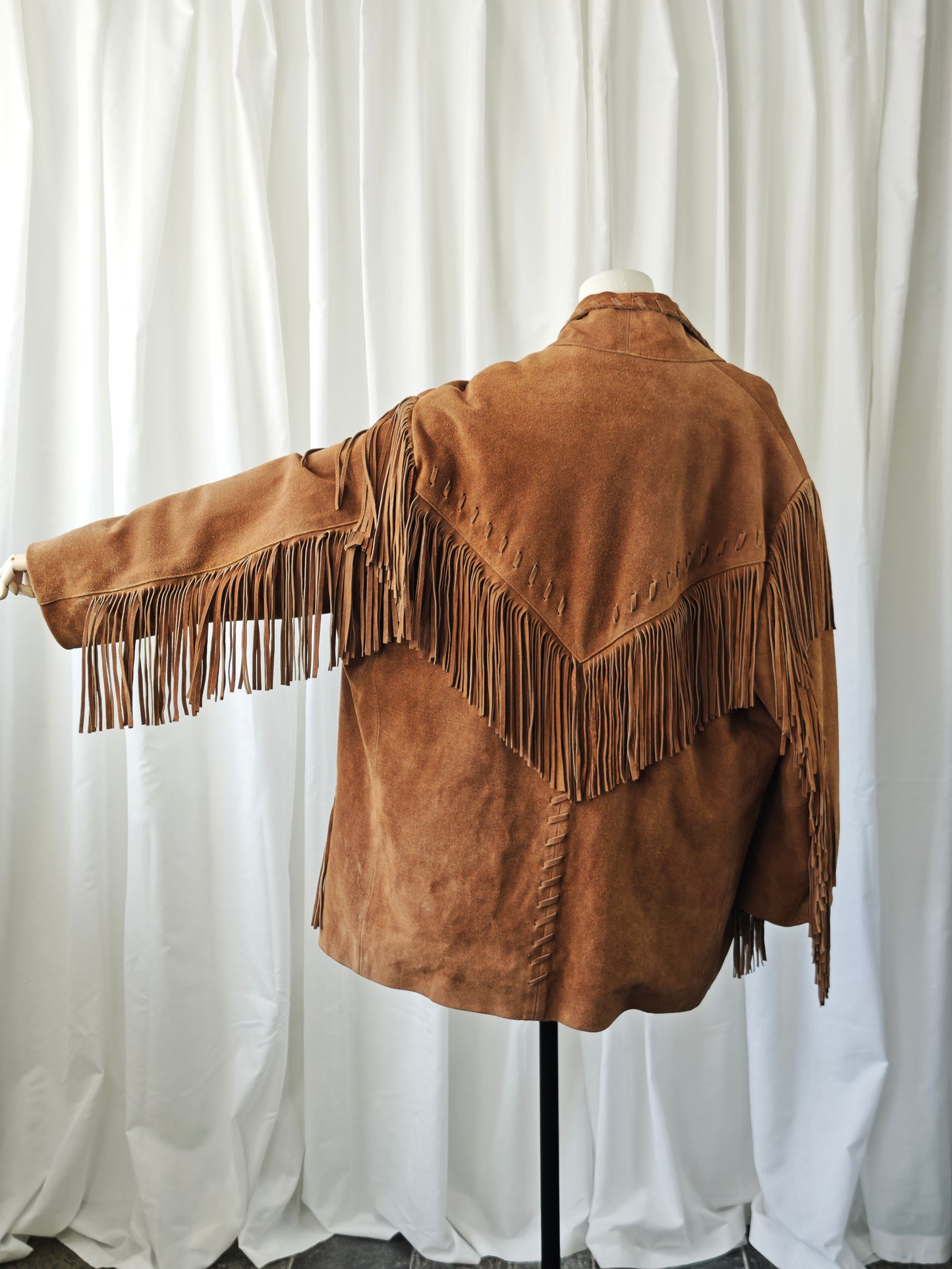 Suède fringe jacket - L/XXL
