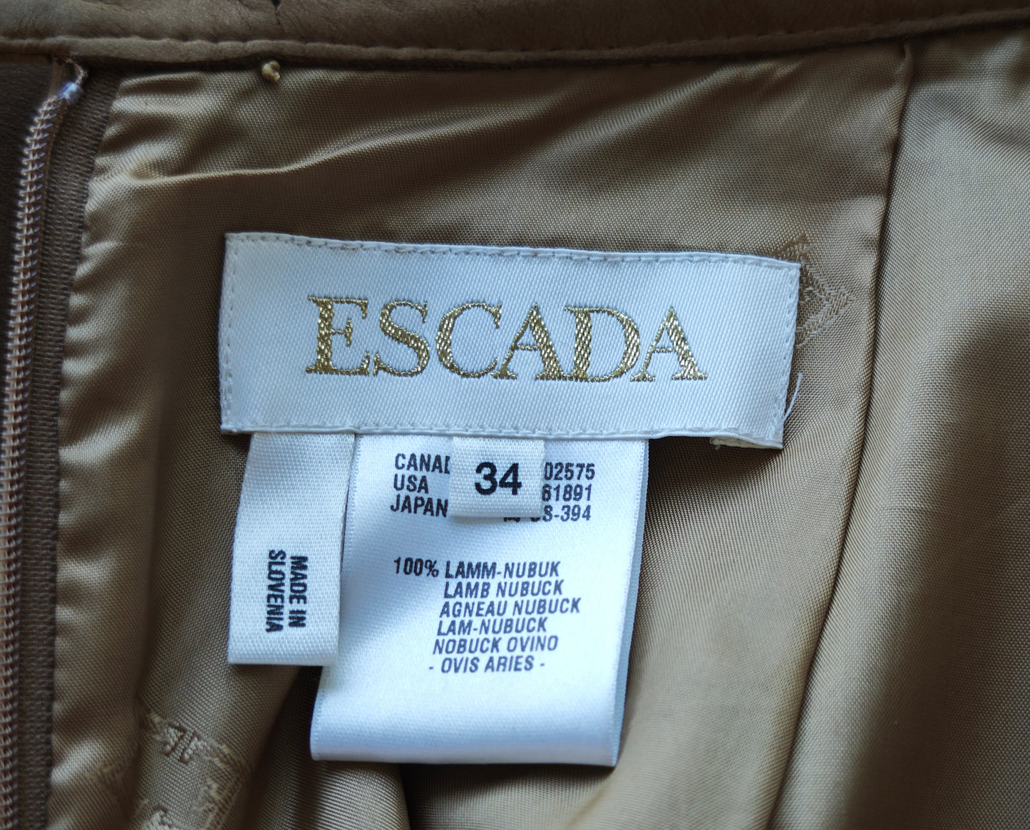 Escada suède fringe skirt