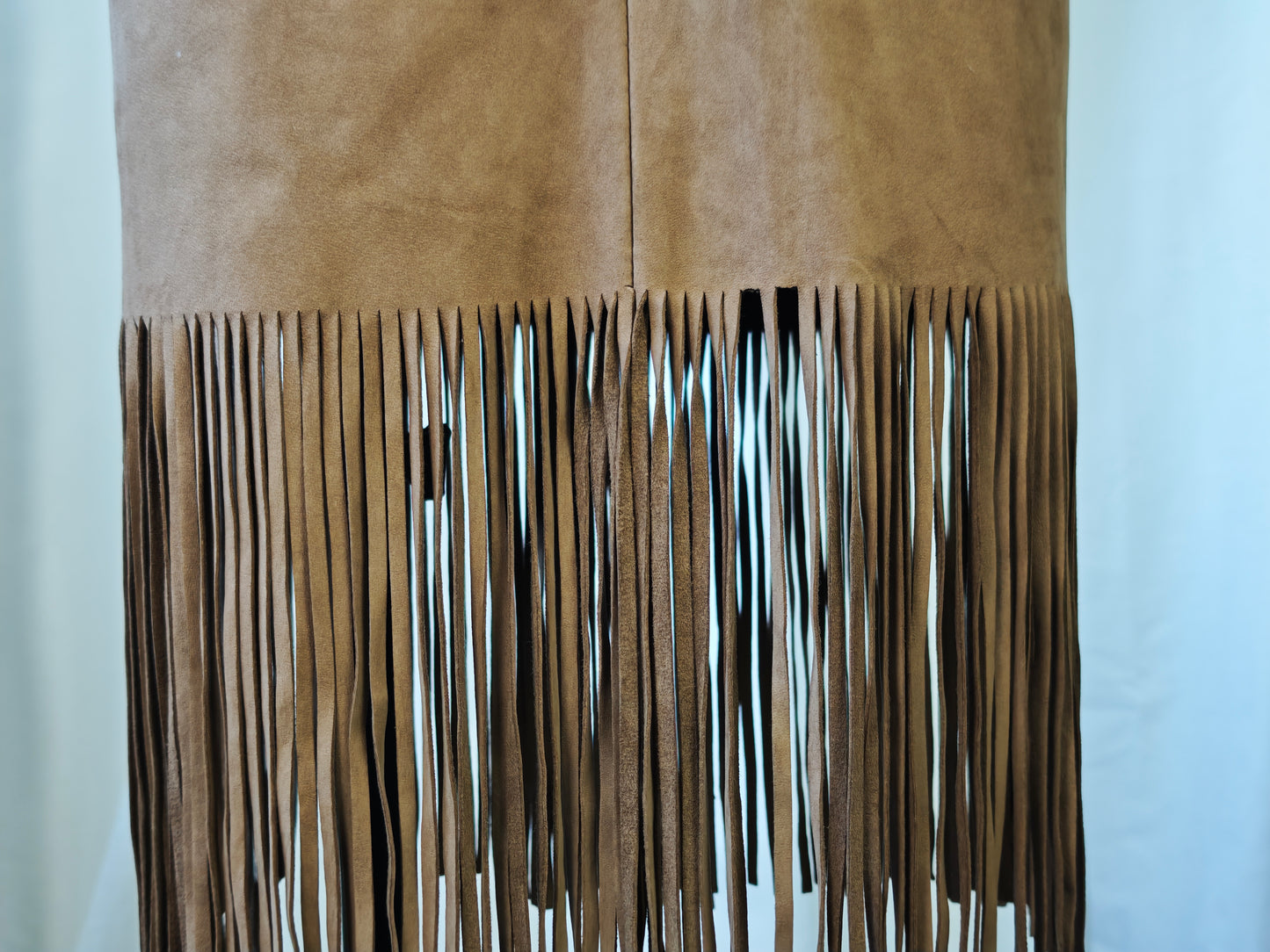 Escada suède fringe skirt