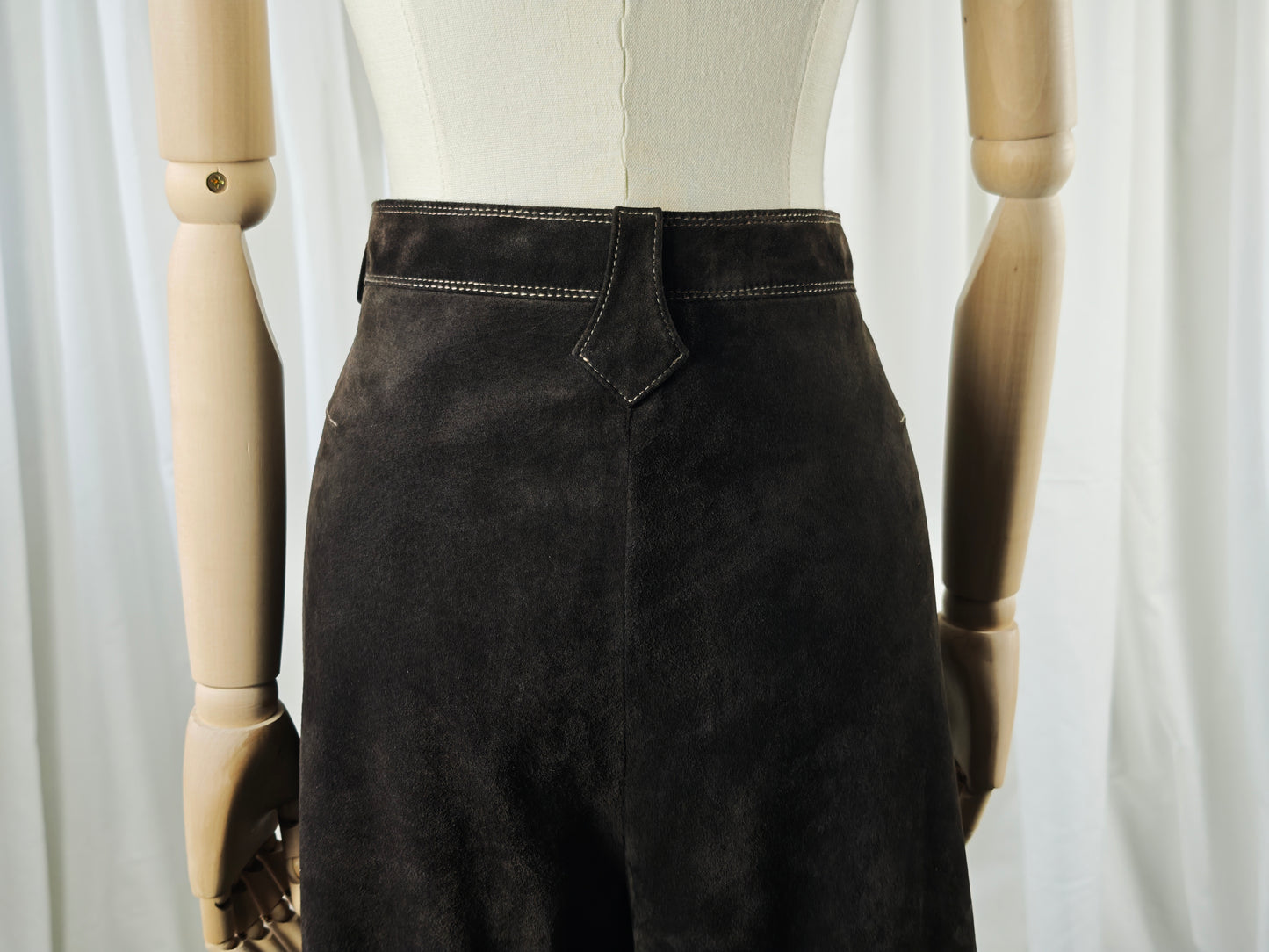 Chocolate brown suède trouser - XL/XXL