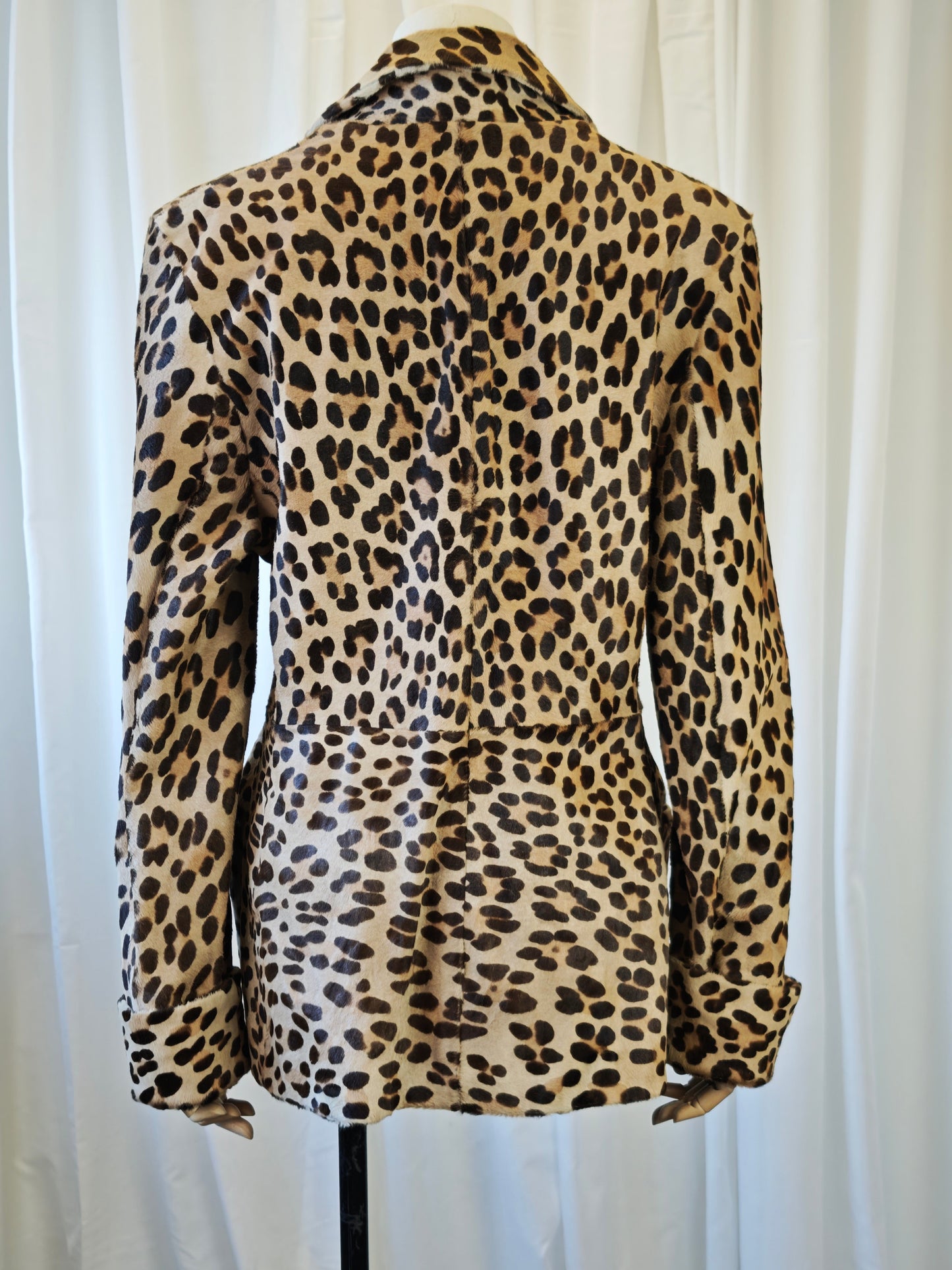 Leopard pony hair jacket