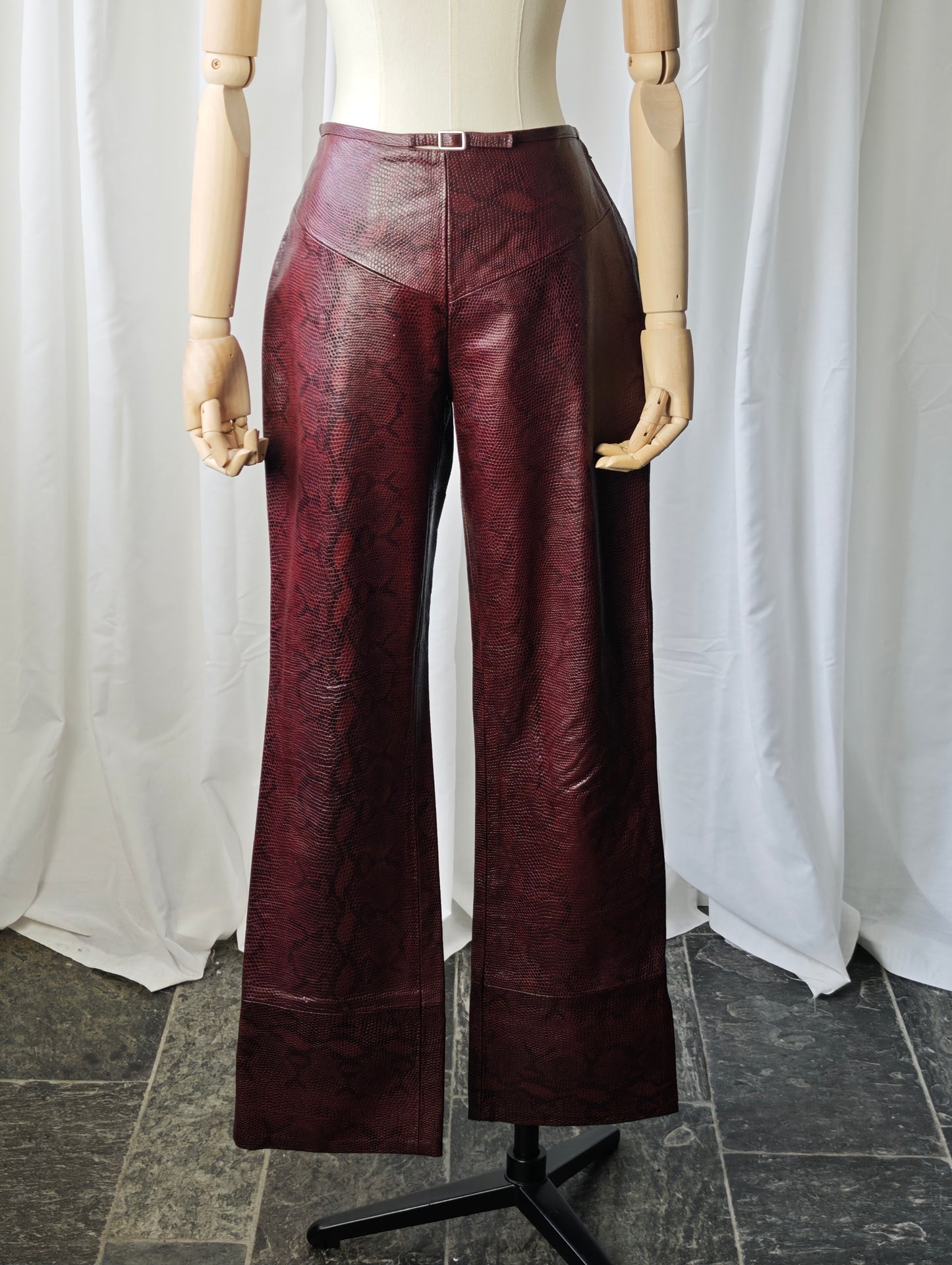 Python leather trousers - S/M