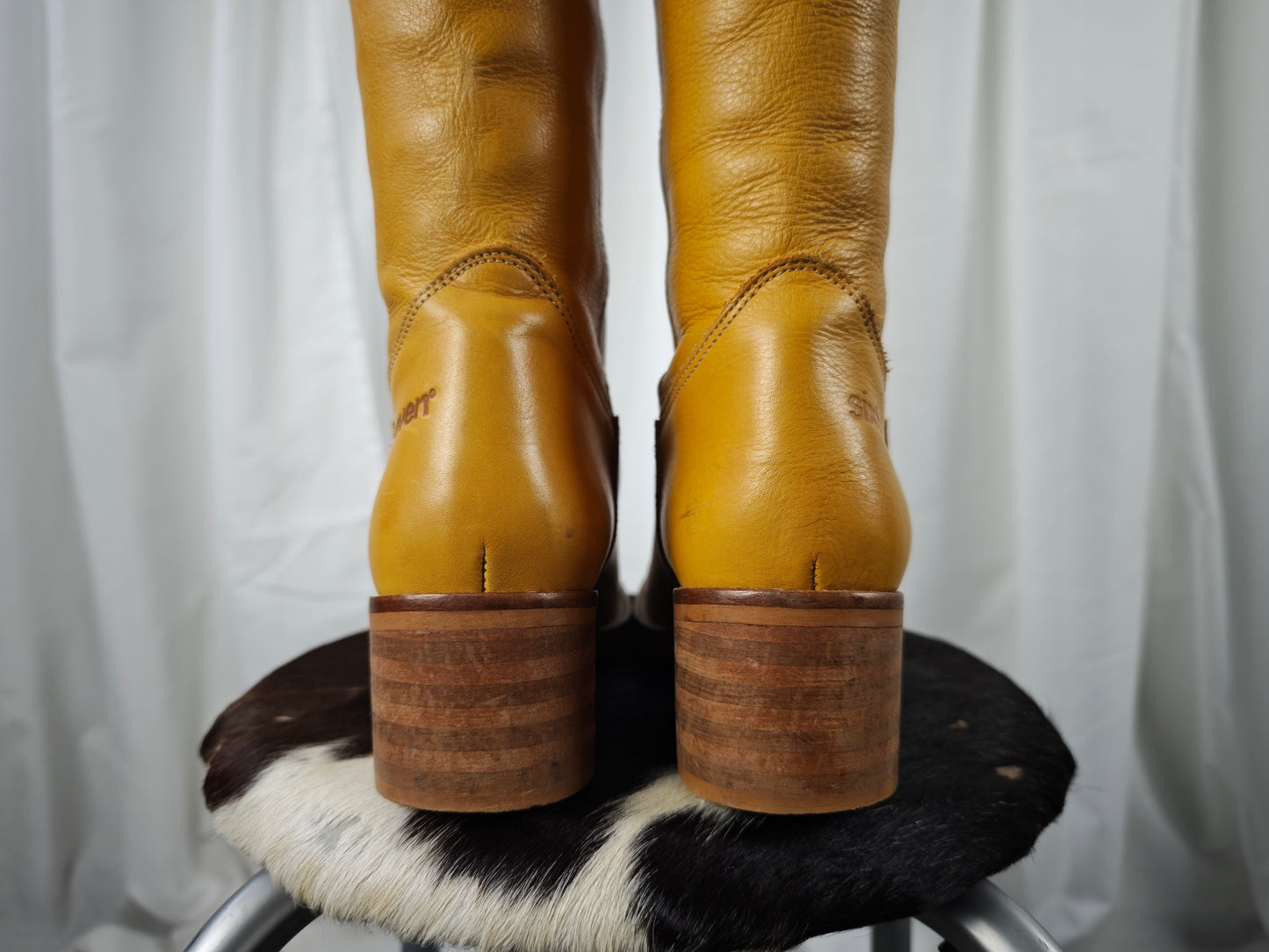 Mustard biker boots - 37