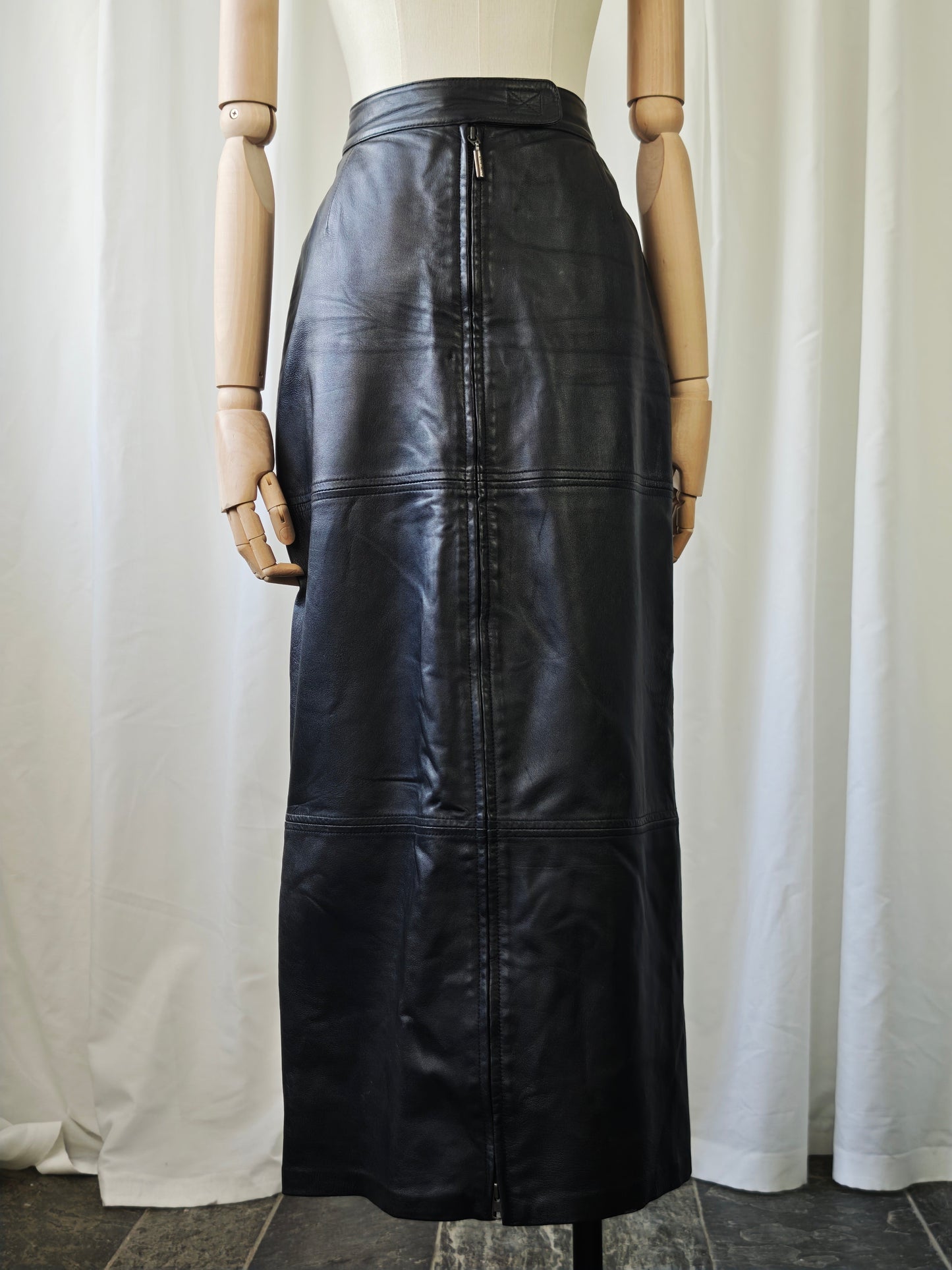 Leather maxi skirt