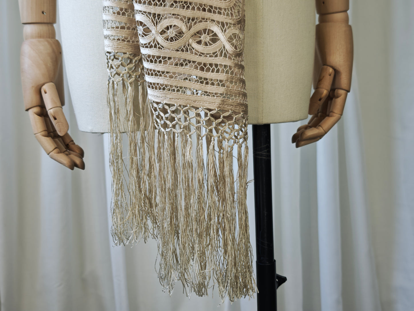 Silk tassel scarf