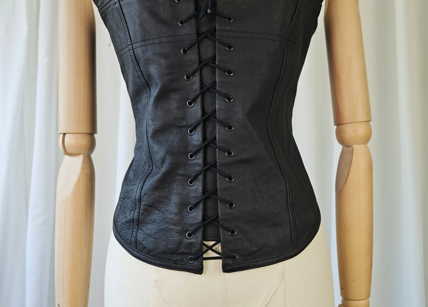 Leather corset top