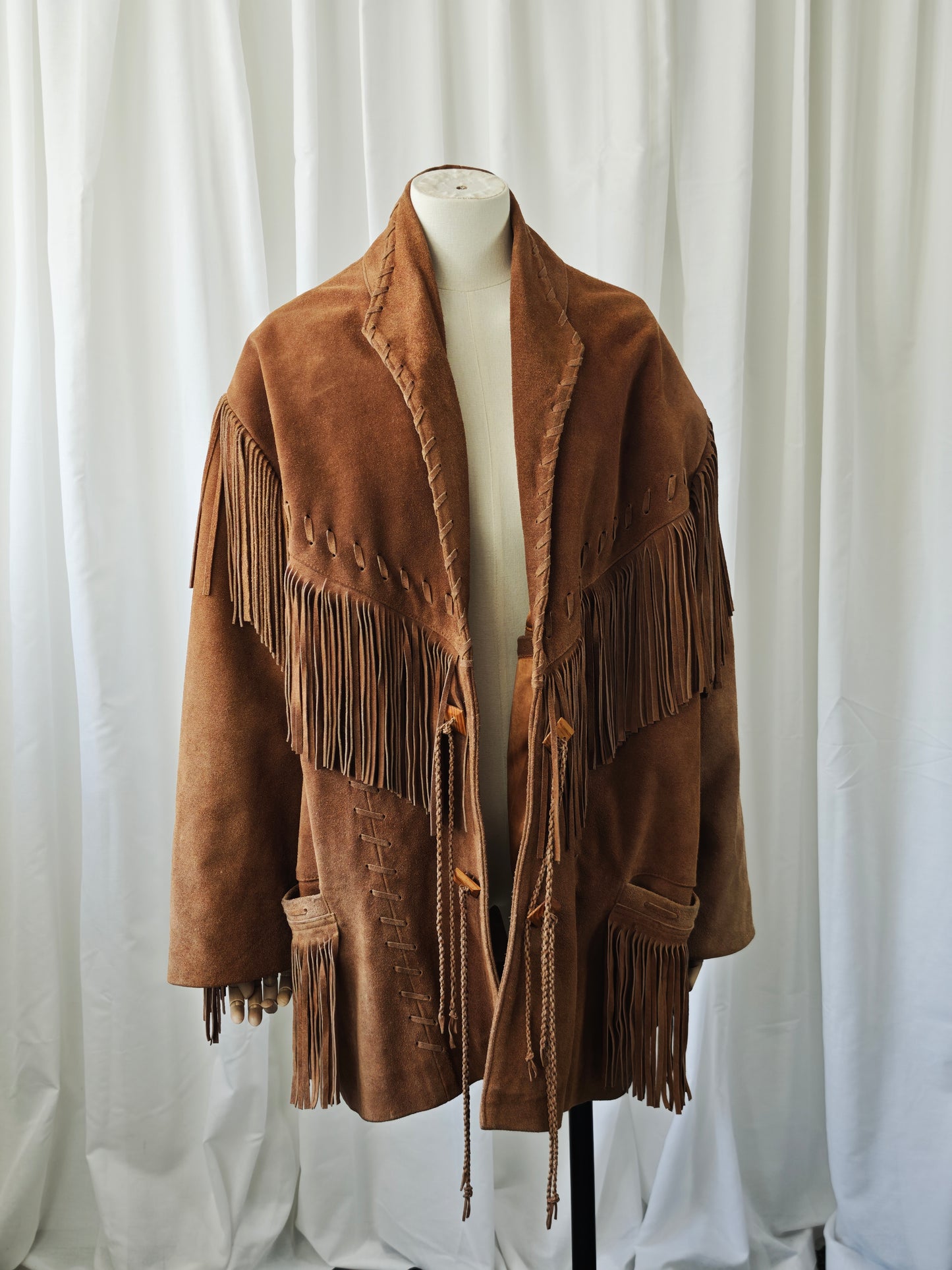 Suède fringe jacket - L/XXL