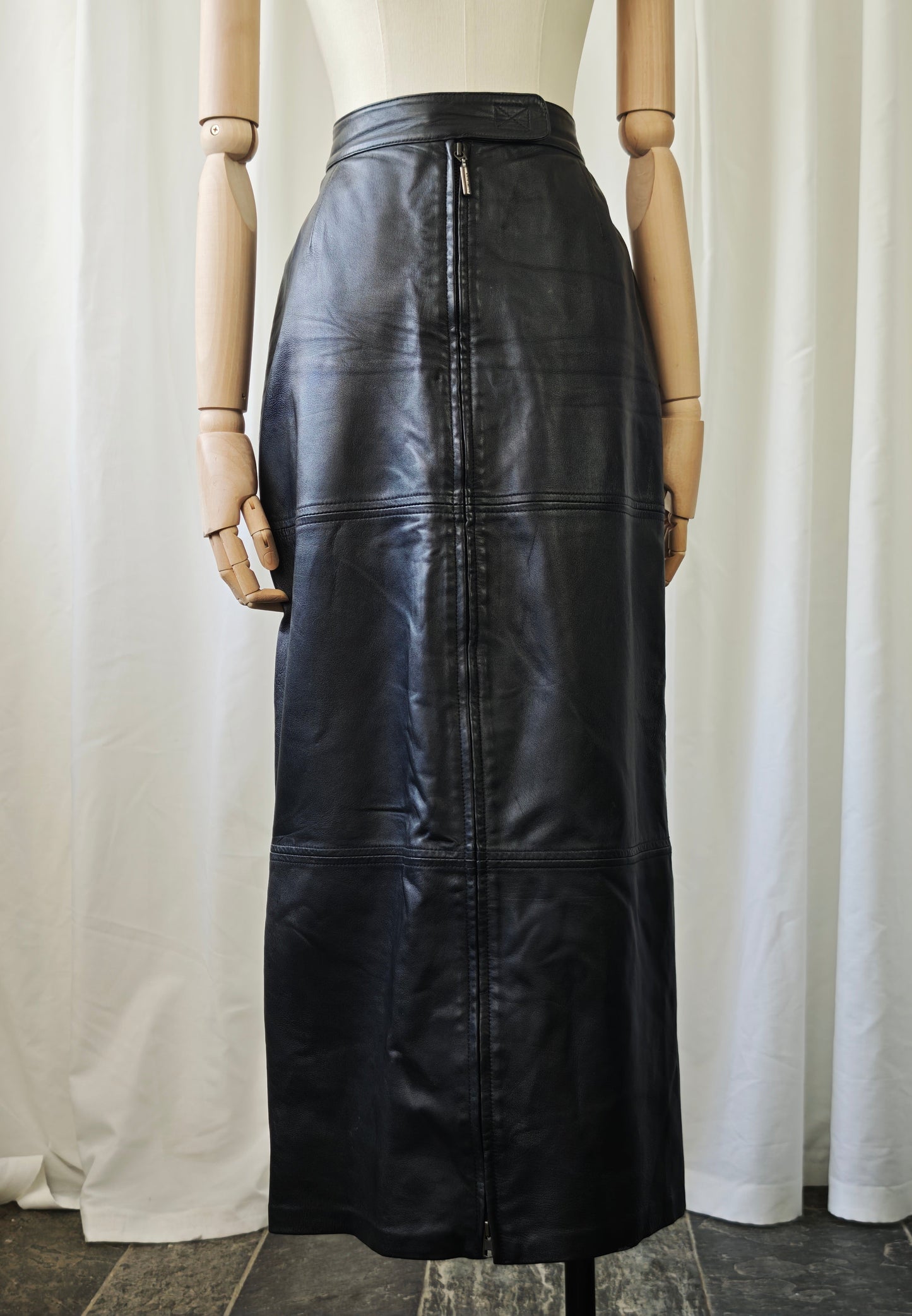 Leather maxi skirt