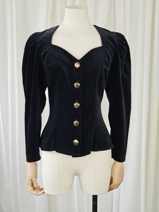 Velvet corset style blazer