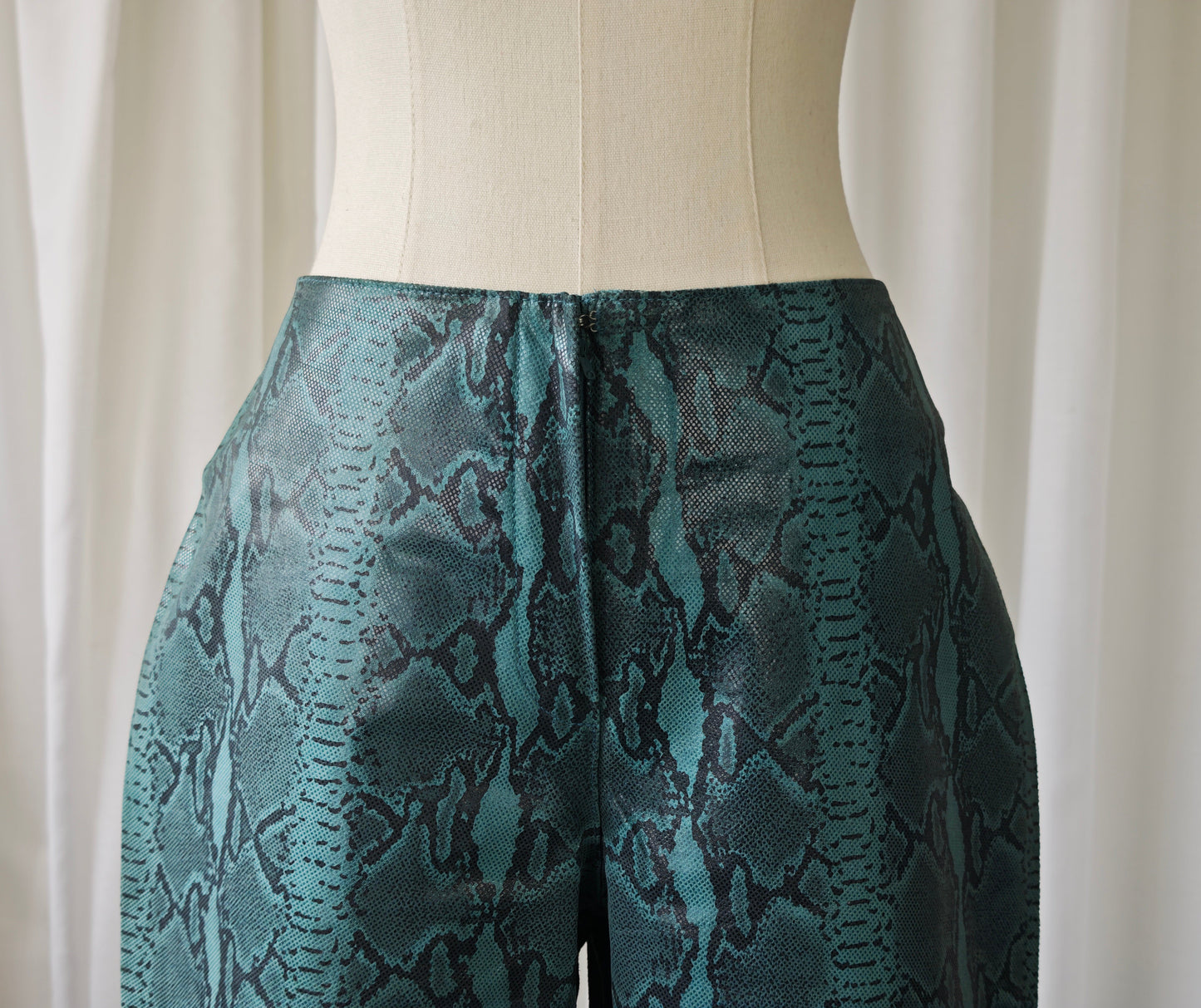 Leather snake print suit