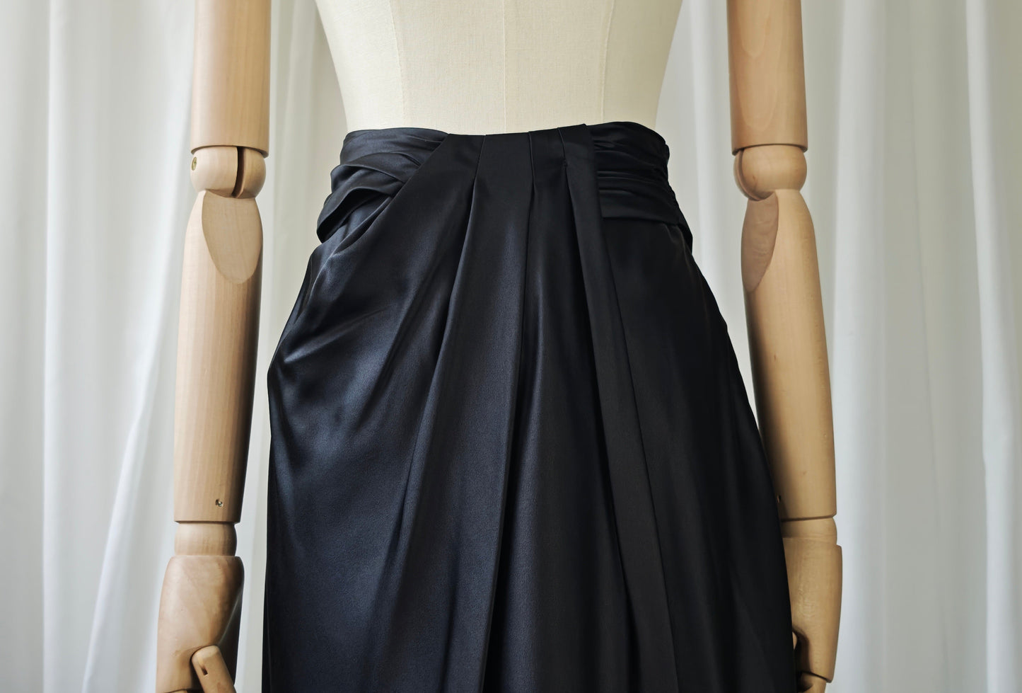 Silk midi skirt